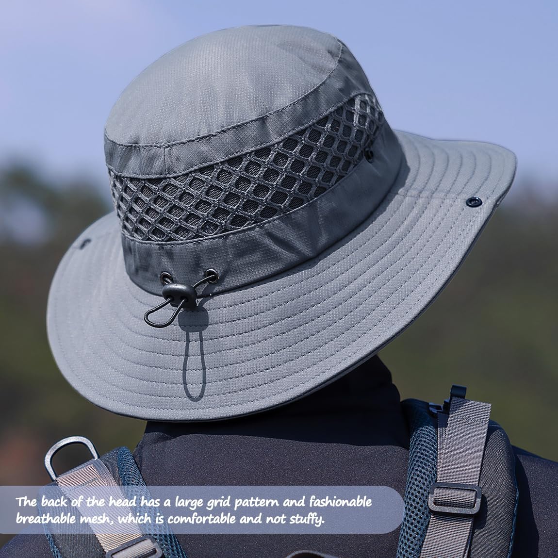 Fishing Hat, UPF50+ Wide Brim Sun Hat for Men Women, UV Protection Hiking Beach Bucket Hats Summer Safari Hat - Image 7