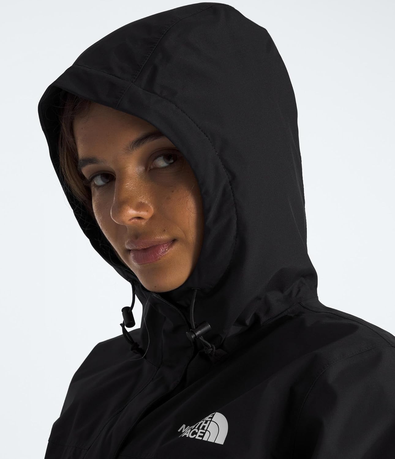 The North Face Women's Antora Jacket (Standard & Plus Size) | Waterproof & Windproof Rain Coat, Secure Zip Hand Pockets, Adjustable Hood & Hem, TNF Black, Medium - Image 5
