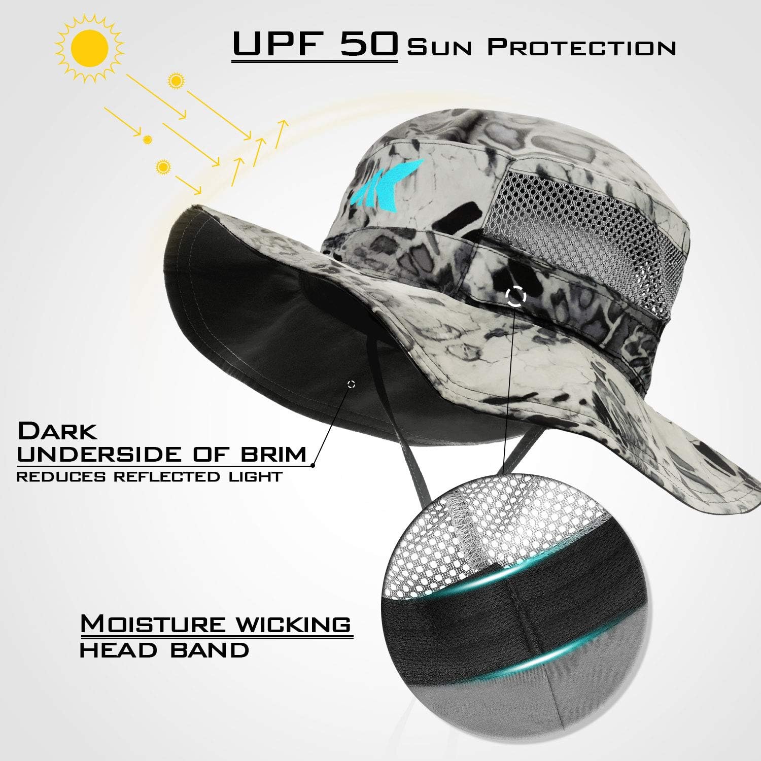 KastKing Sol Armis UPF 50 Boonie Hat - Sun Protection Hat, Fishing Hat, Beach & Hiking Hat, Paddling - Image 3