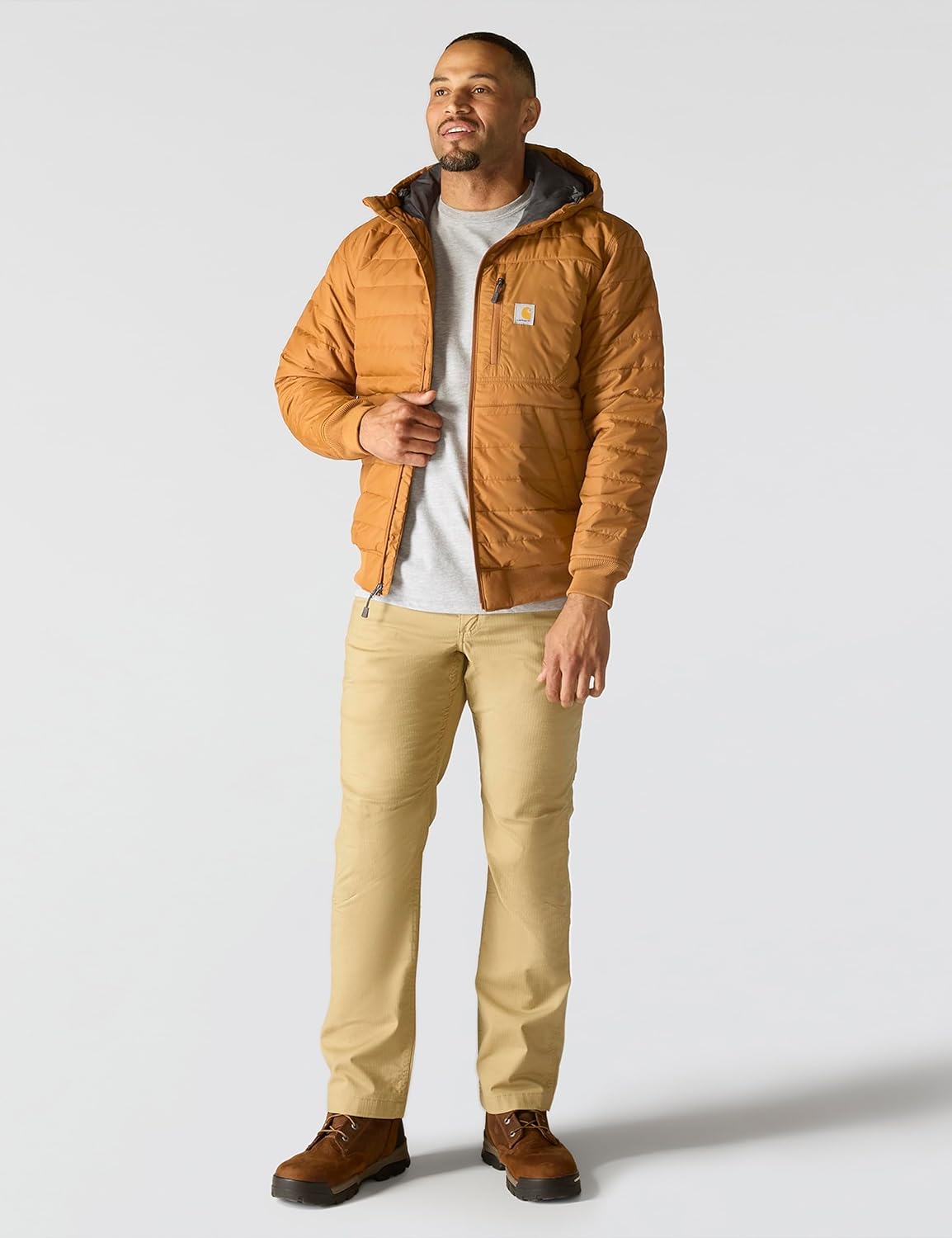 Carhartt Men's Rain Defender® Relaxed Fit Lightweight Insulated Hooded Jacket - Image 5