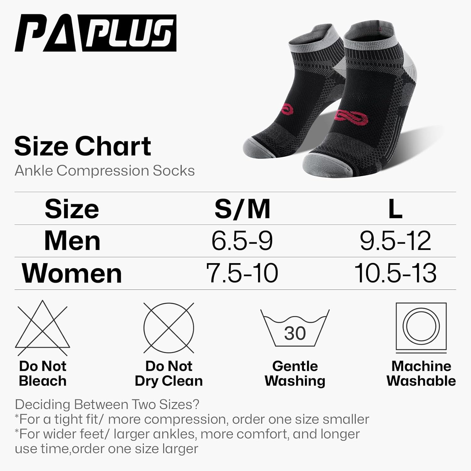 PAPLUS Ankle Compression Sock for Men and Women 2/4/6 Pairs, Low Cut Compression Running Sock with Ankle Support - Image 3