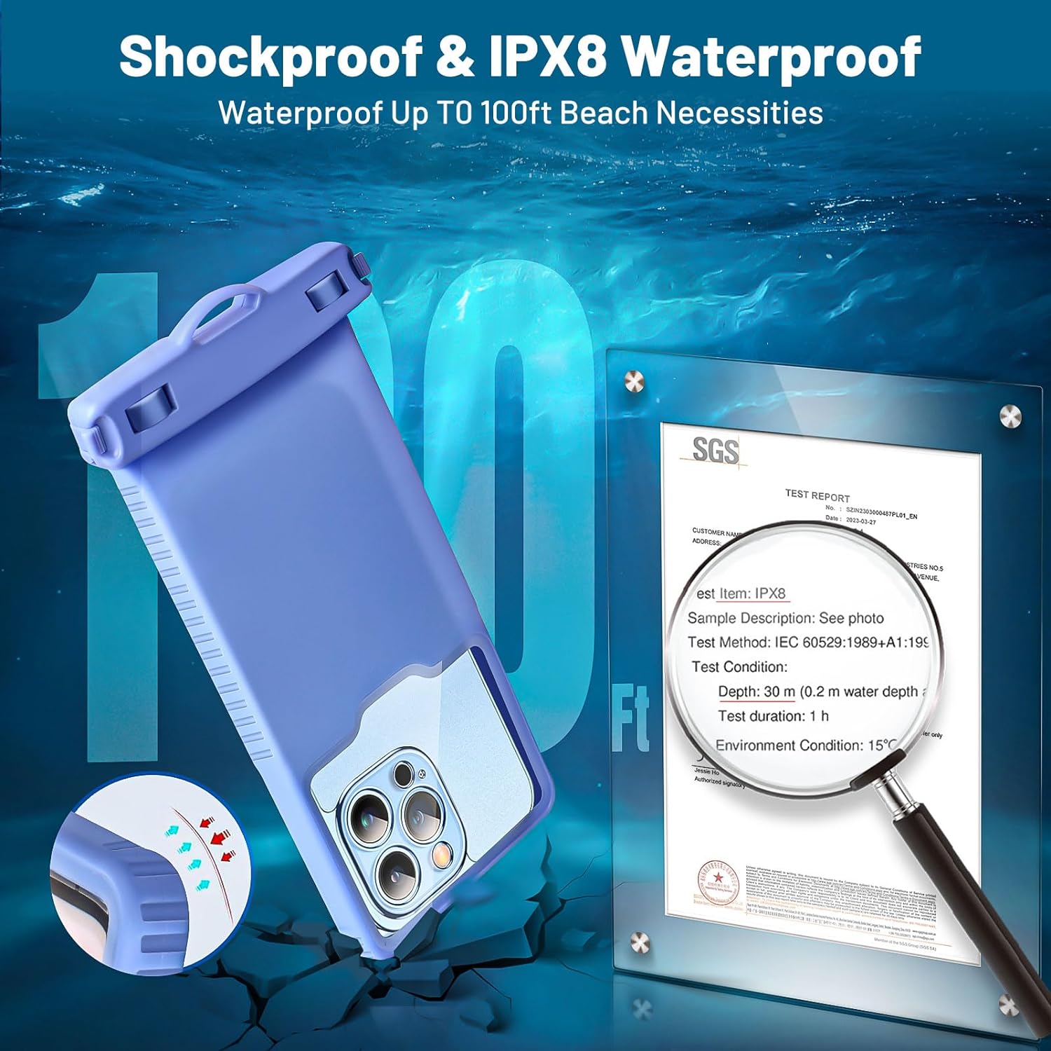 Niveaya IPX8 Waterproof Phone Pouch Case Compatible for iPhone 17 16 15 14 13 12 Pro Max Up to 7", Cruise Ship Essentials Must Haves Dry Bag for Vacation Beach Travel Kayak Accessories - Image 4