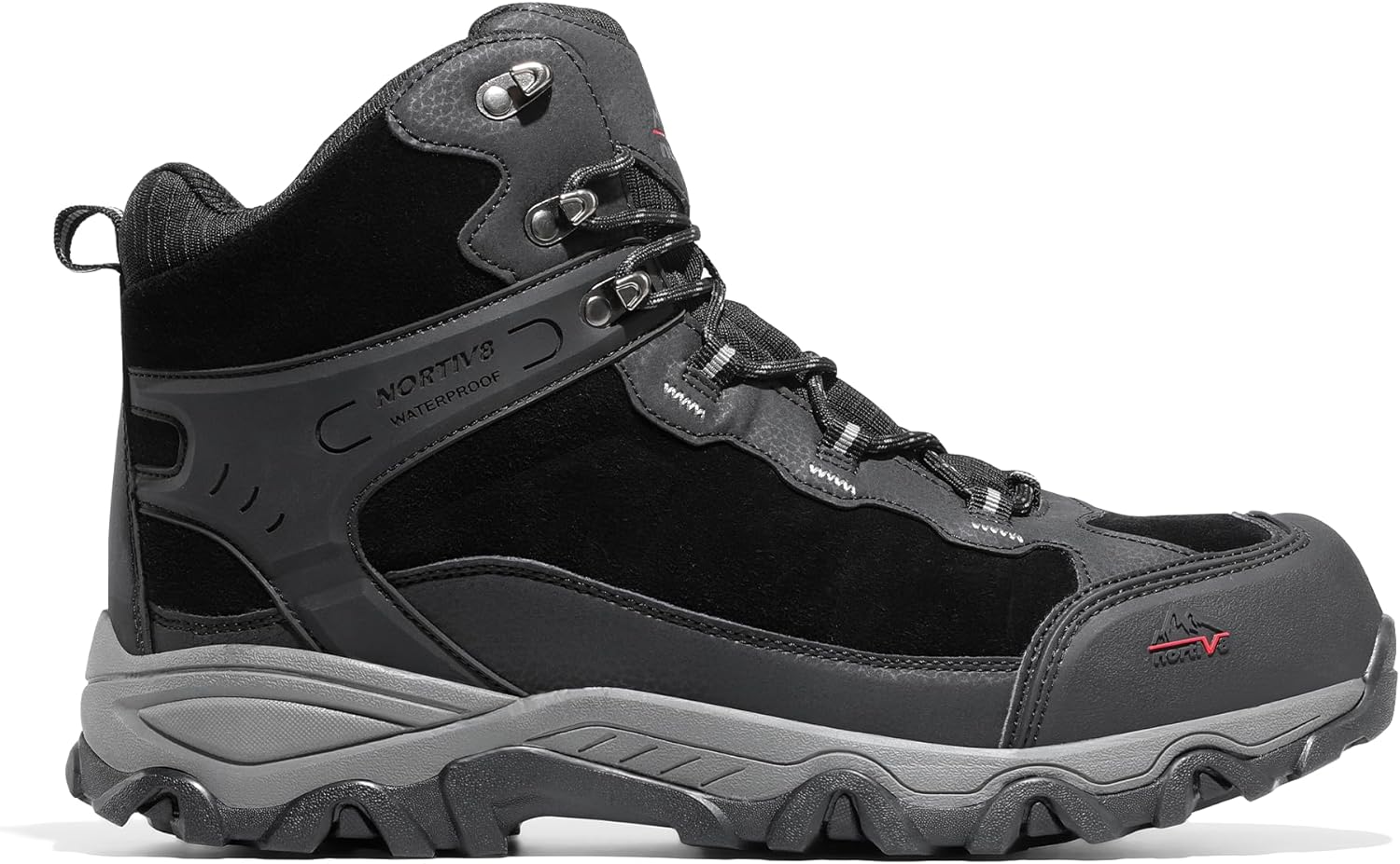 NORTIV 8 Men's Waterproof Hiking Boots Outdoor Mid Trekking Lightweight Mountaineering Shoes Paladin - Image 4