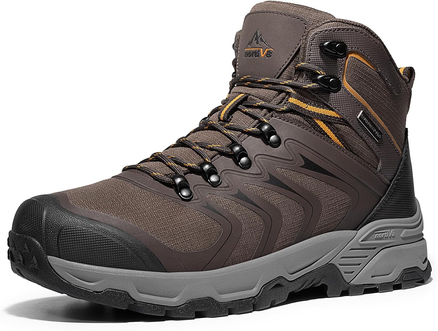 NORTIV 8 Men's Waterproof PRO Hiking Boots Outdoor Lightweight Non-Slip Arch Support Trekking Camping Ankle Boots Armadillo Update - Image 2