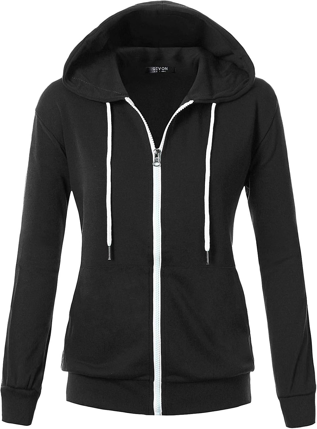 GIVON Women's Lightweight Zip Up Hoodie – Long Sleeve Thin Casual Hooded Jacket, Plus - Image 3