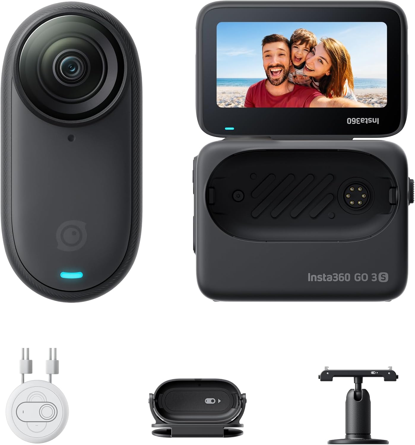 Insta360 GO 3S - 128 GB Black 4K Tiny Portable Vlogging Camera, Hands-Free POVs, Mount Anywhere, Stabilization, 140 Min Battery Life, 10m Waterproof, Pet POV - Image 2