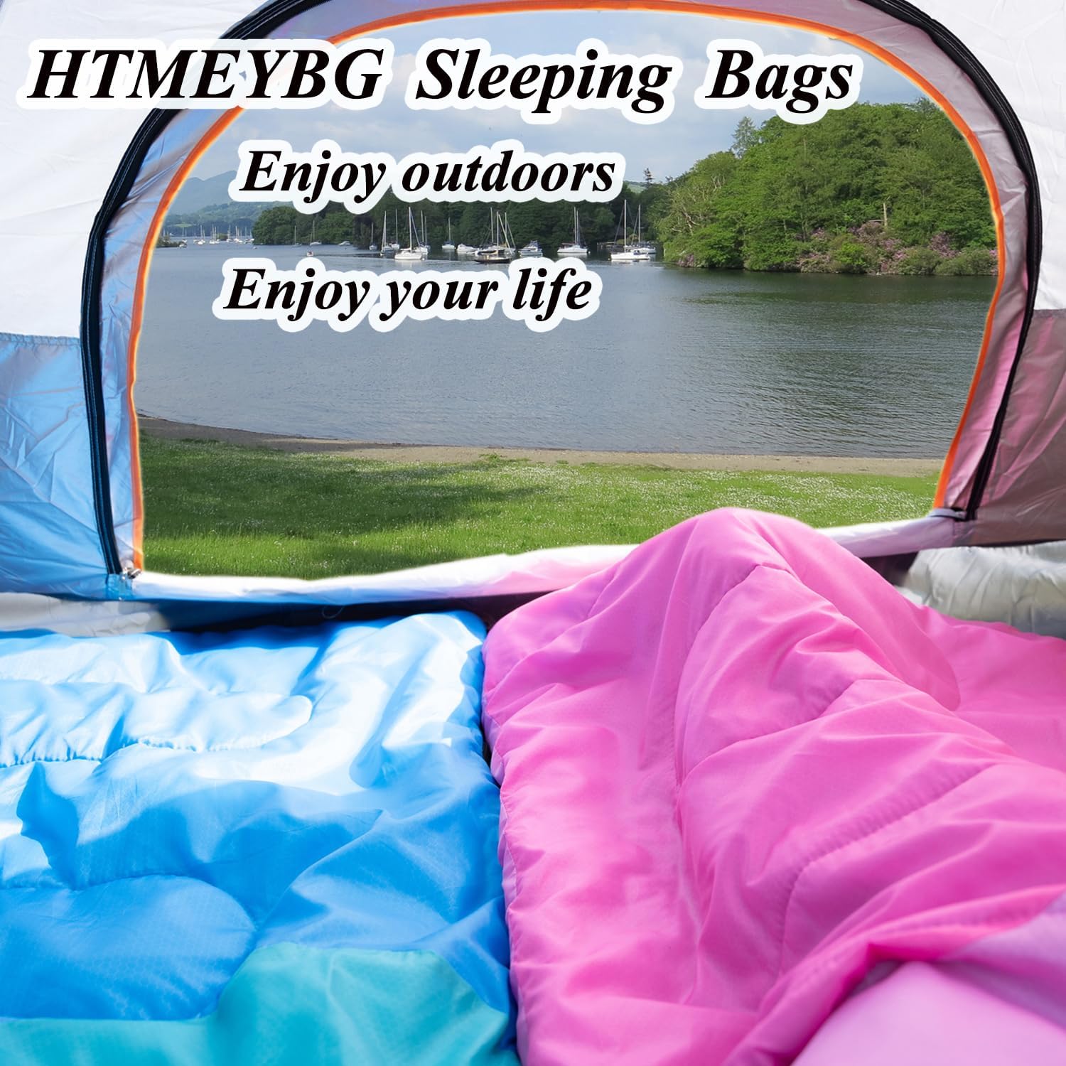 Sleeping Bag - 3 Seasons for Adults Kids Boys Girls Camping Hiking - Warm Cold Weather Lightweight Portable with Compression Bag for Backpacking in Spring, Summer, Fall and Winter - Image 7