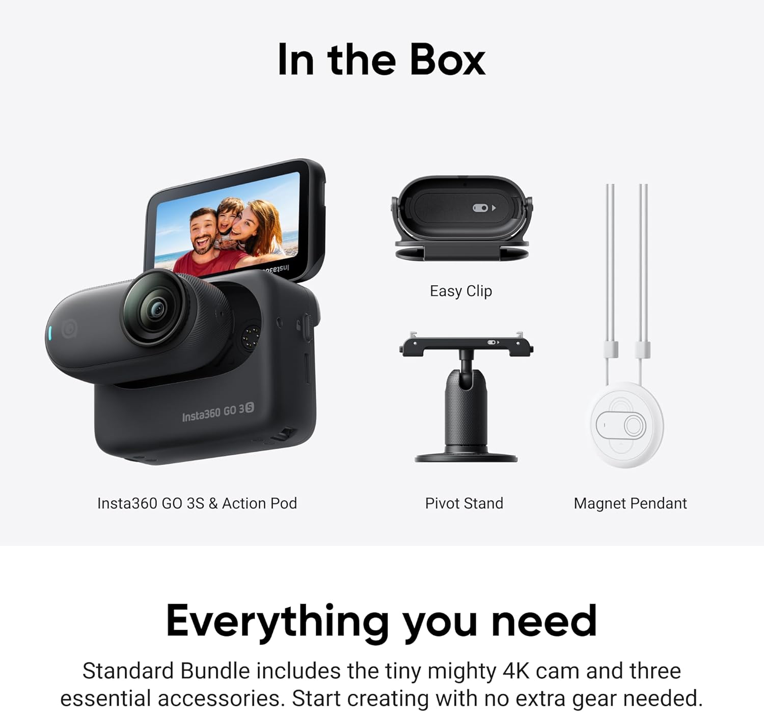 Insta360 GO 3S - 128 GB Black 4K Tiny Portable Vlogging Camera, Hands-Free POVs, Mount Anywhere, Stabilization, 140 Min Battery Life, 10m Waterproof, Pet POV - Image 9