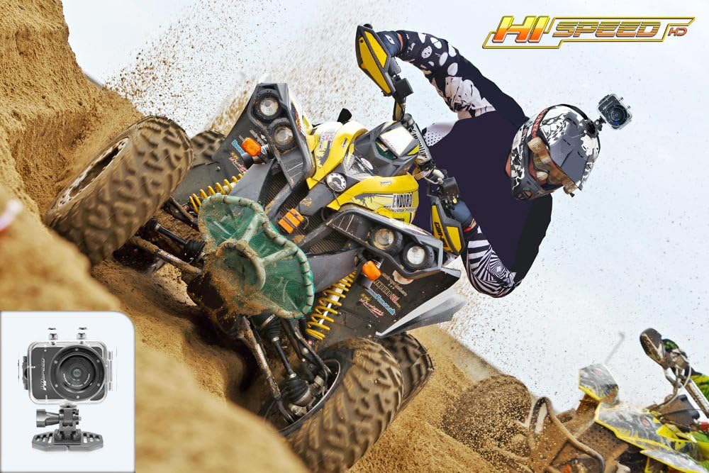 Pyle Hi Speed Sports Action Camera - HD 1080P Mini Camcorder w/ 12 MP Cam, 2.4" Touch Screen USB SD Card HDMI, Battery - Waterproof Case, USB Cable, Wireless Remote Control, Mount PSCHD60BK (Black) - Image 7