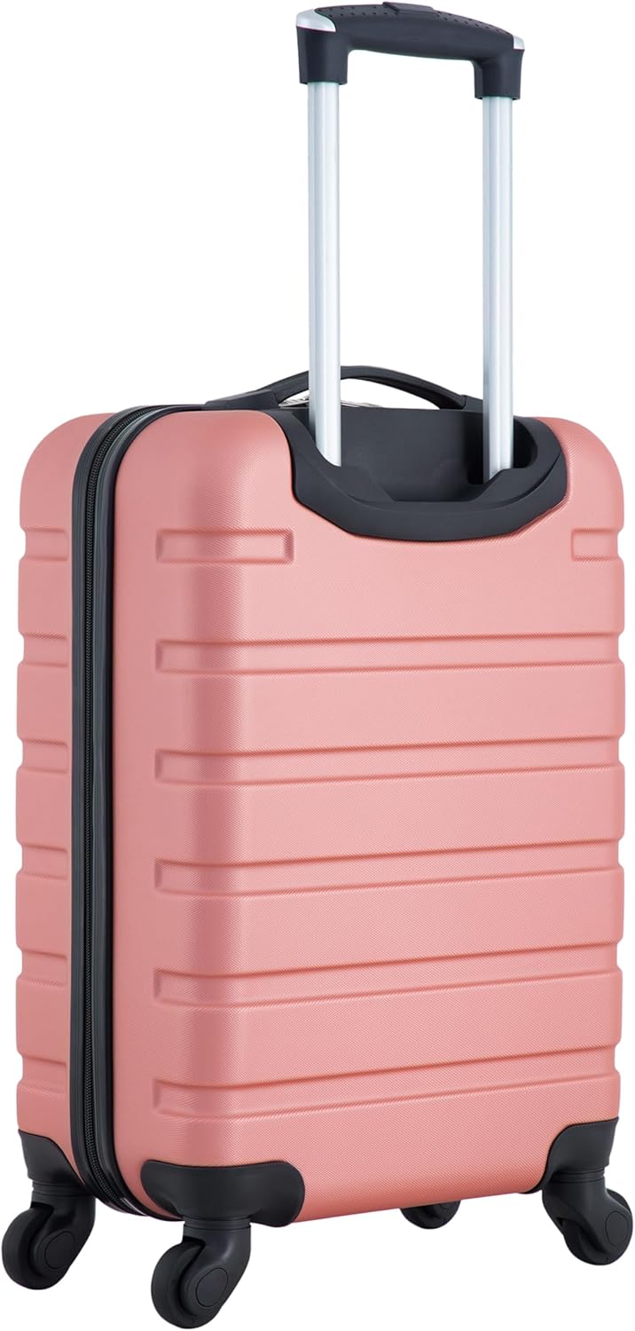 Travelers Club Harper Luggage, Rose Gold, 20-Inch Carry-On - Image 4