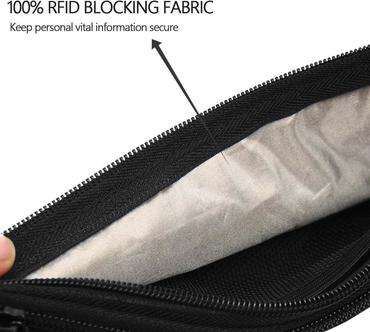 Ryaco Money Belt, Slim Passport Holder RFID Blocking Hidden Wallet Travel Essentials Pouch for Women Men With Adjustable Strap Waist Bag to Protect Cash, Credit Cards and Documents - Image 3