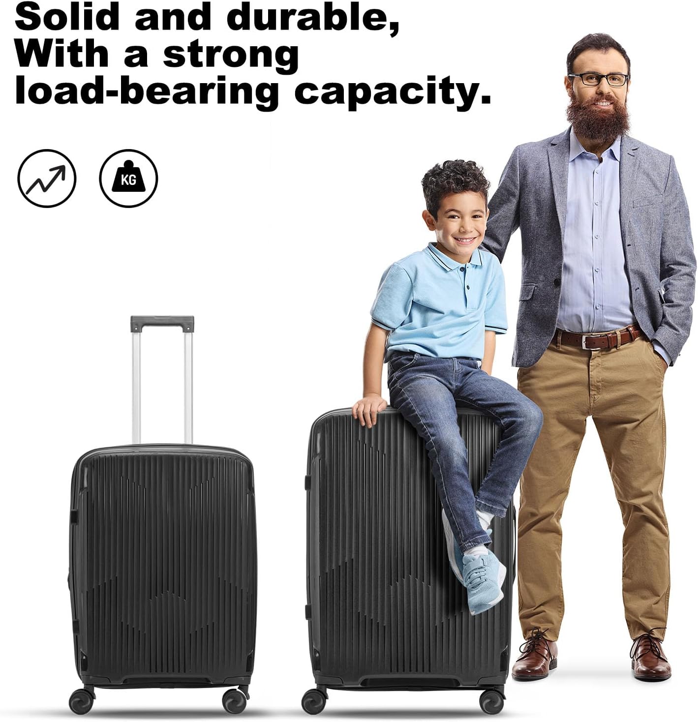 Nazhura Luggage Set, 3-Piece Hardside Suitcase Set, 20-inch Carry On, 24-inch, 28-inch Luggage - Image 7