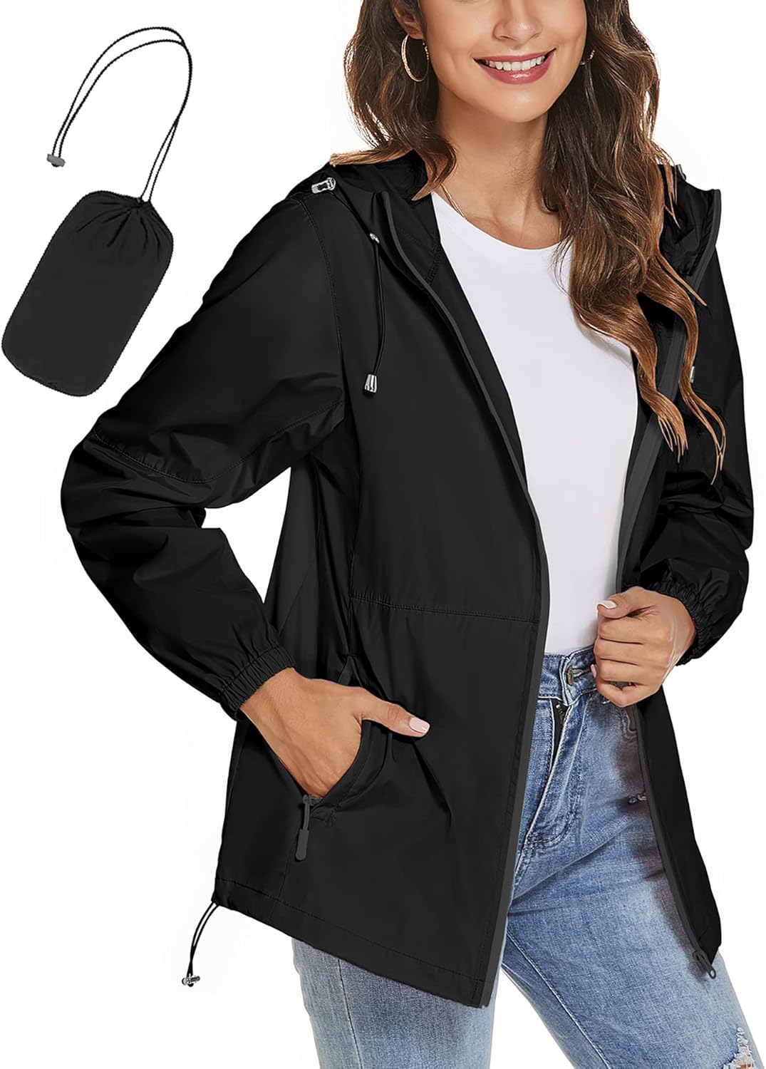 TCOT Womens Rain Jackets Waterproof Windbreaker Jackets lightweight Portable Rain Coat - Image 2