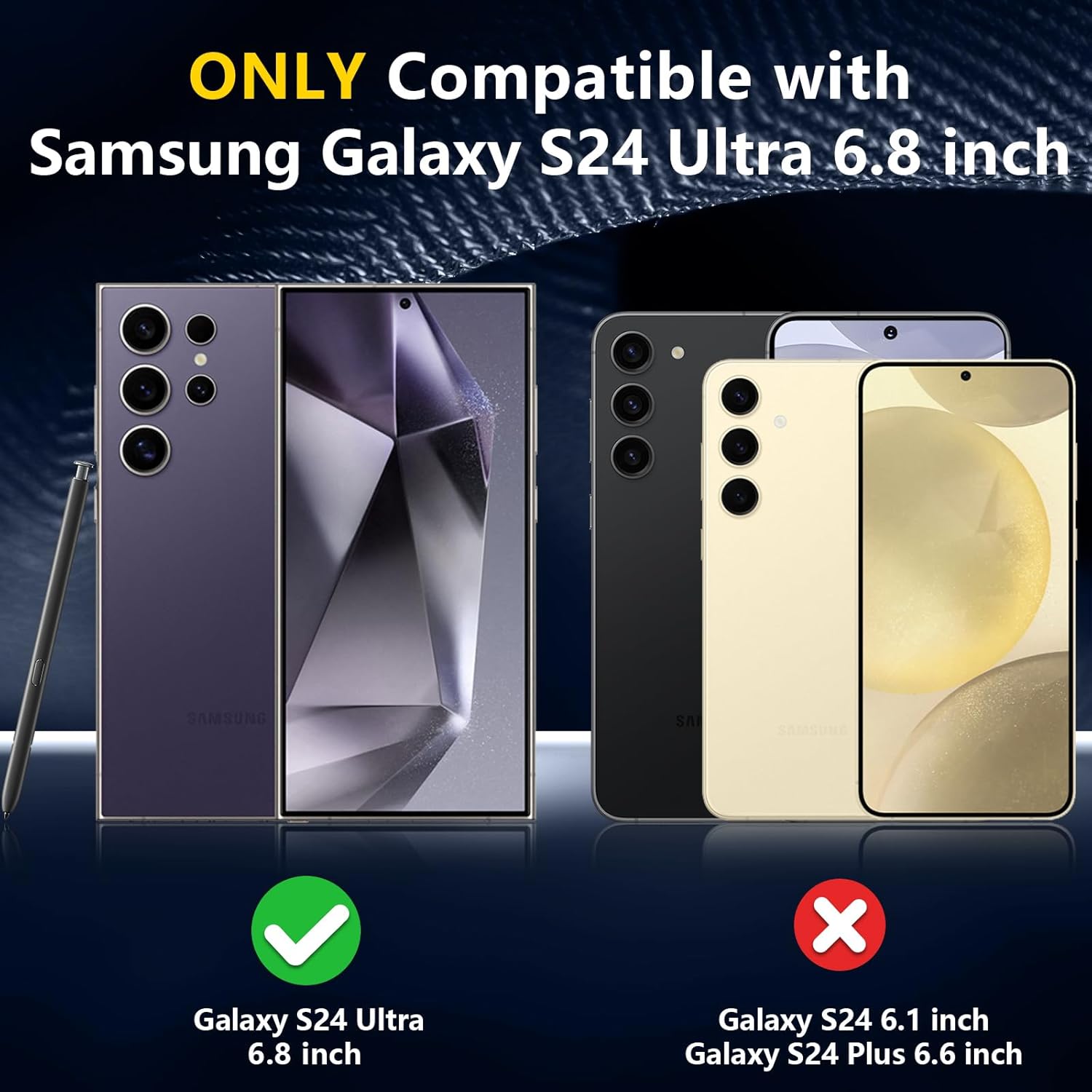 Designed for Samsung Galaxy S24 Ultra Case Waterproof, Built-in Screen Protector Full Protection Heavy Duty Shockproof Anti-Scratched Rugged Case for Galaxy S24 Ultra 6.8'' (Black/Clear) - Image 3