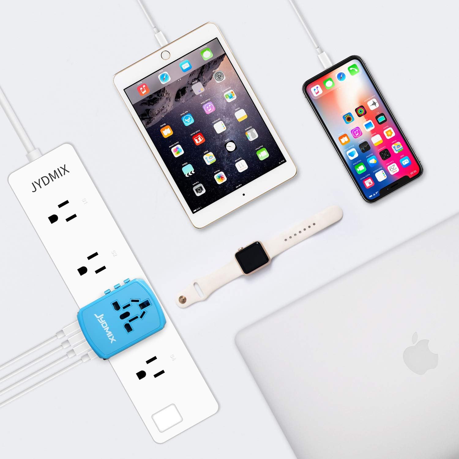 All in One Universal USB Travel Power Adapter with 3 USB Port and Type-C International Wall Charger Worldwide AC Power Plug 8 Pin AC Socket for Multi-Nation Travel UK, EU, AU, Asia - Image 7