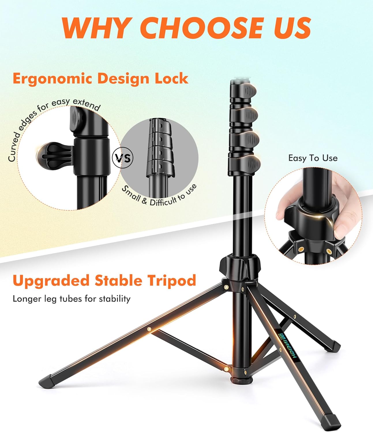 71" Tripod for iPhone, Phone Tripod Selfie Stick with Remote, Cell Phone Tripods & Tall Travel Tripods for Recording Video Selfies Photo, Compatible with iPhone 17 16 15 14 Pro Max 13 Android - Image 5