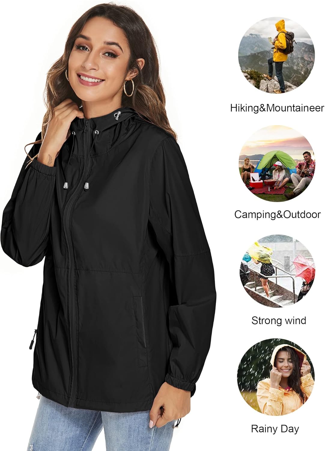 TCOT Womens Rain Jackets Waterproof Windbreaker Jackets lightweight Portable Rain Coat - Image 6