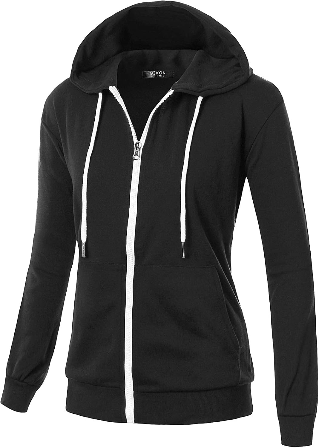 GIVON Women's Lightweight Zip Up Hoodie – Long Sleeve Thin Casual Hooded Jacket, Plus - Image 2