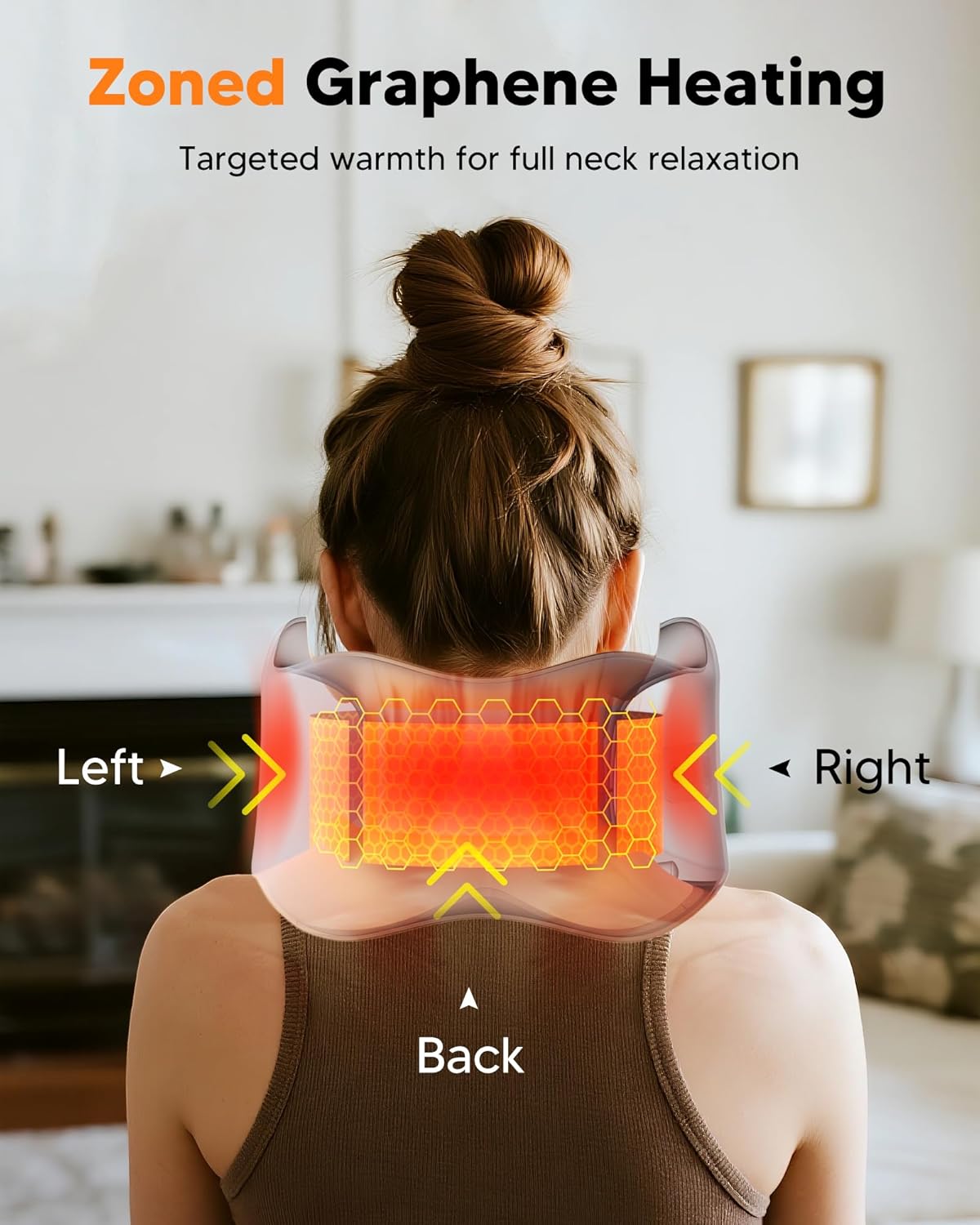 arboleaf Heated Neck Pillow for Travel, Memory Foam Airplane Pillow with Graphene Zoned Heating, USB-C Rechargeable, 360° Support — Comfort & Neck Pain Relief for Long Flights, Car & Office - Image 3