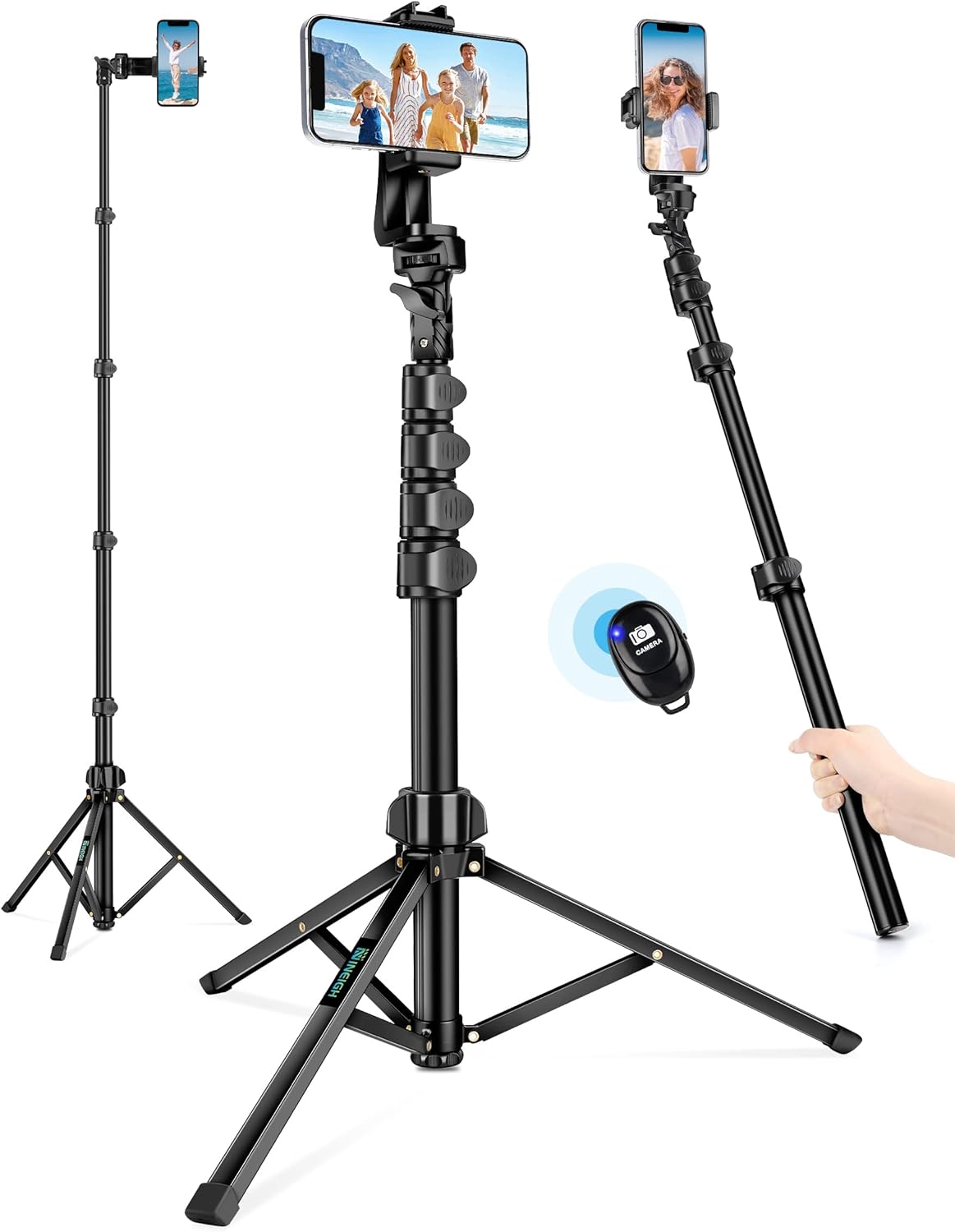 71" Tripod for iPhone, Phone Tripod Selfie Stick with Remote, Cell Phone Tripods & Tall Travel Tripods for Recording Video Selfies Photo, Compatible with iPhone 17 16 15 14 Pro Max 13 Android - Image 2