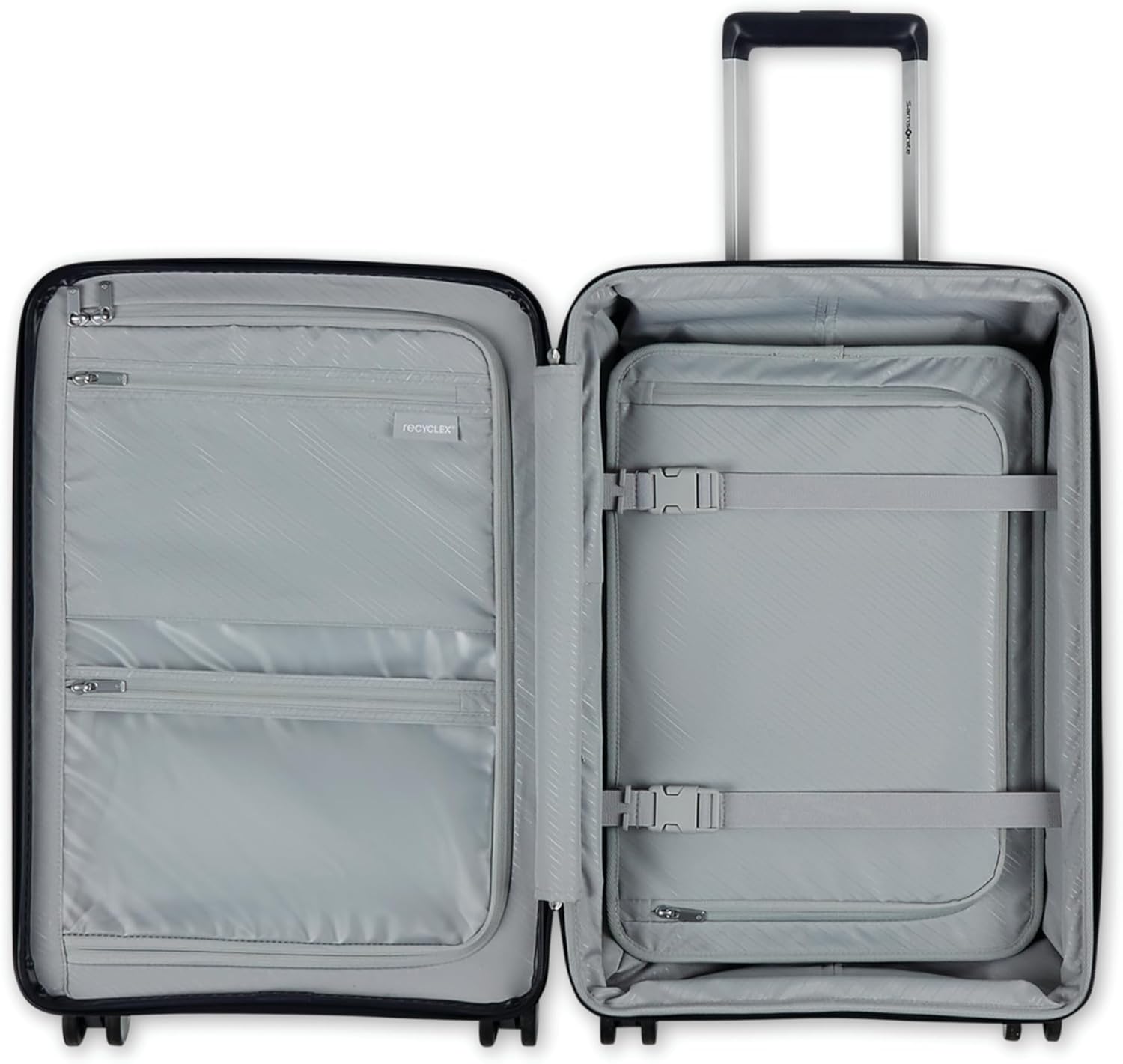 Samsonite Elevation Plus - Carry-On Hardside Luggage with QuickEntry™ Front Compartment - Scratch Resistant Polypropylene Shell, AirTag Holder, TSA Lock, Airline Approved - Midnight Blue - Image 4