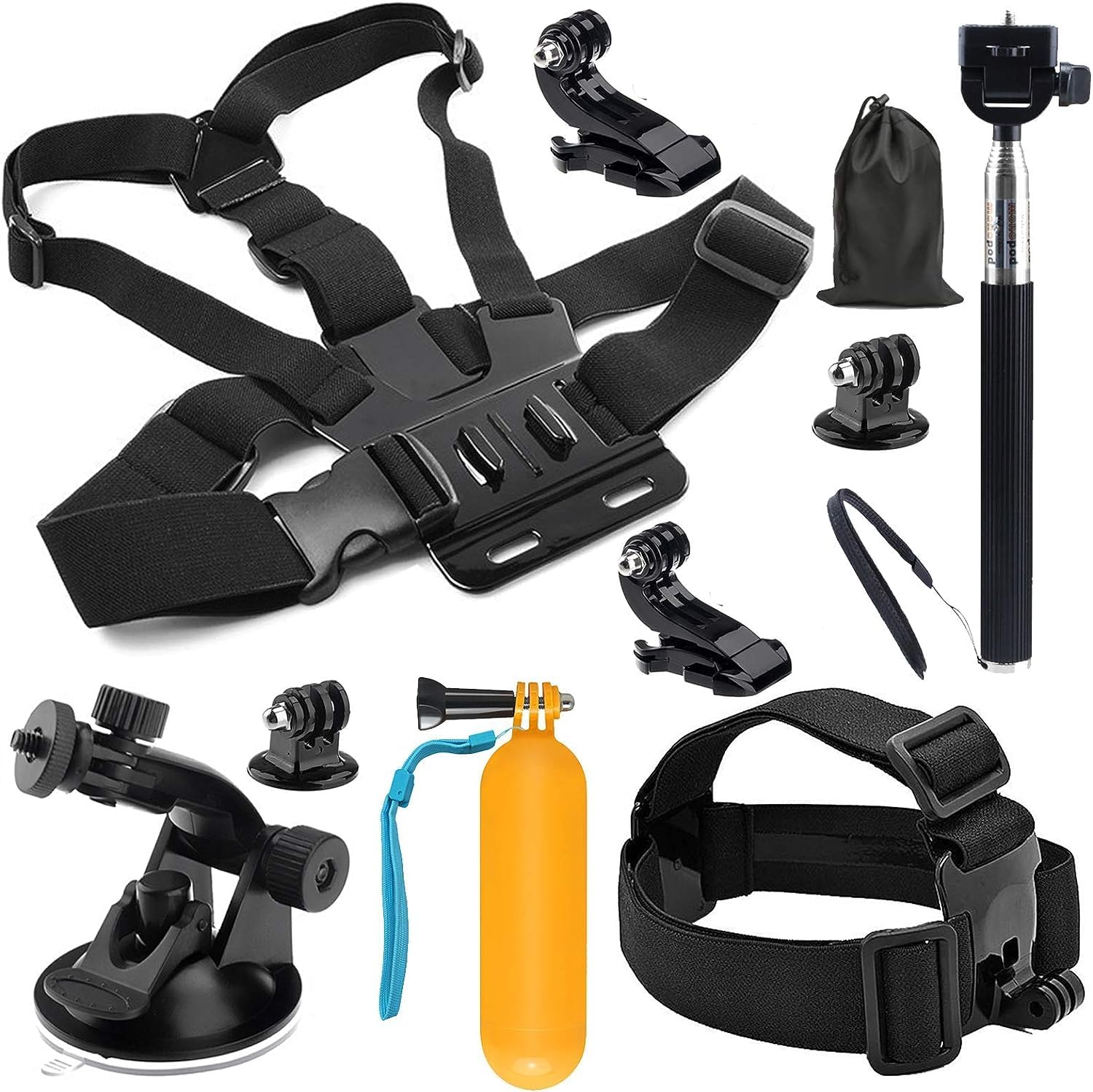 SHOOT 10-in-1 Accessory Kit for GoPro Accessories,Action Camera Accessories for GoPro Hero13 12 11 10 9 8 7 6 5 4 3+ 3 Hero Session 5 Black AKASO EK7000 Apeman SJ4000 5000 6000 DBPOWER AKASO - Image 2