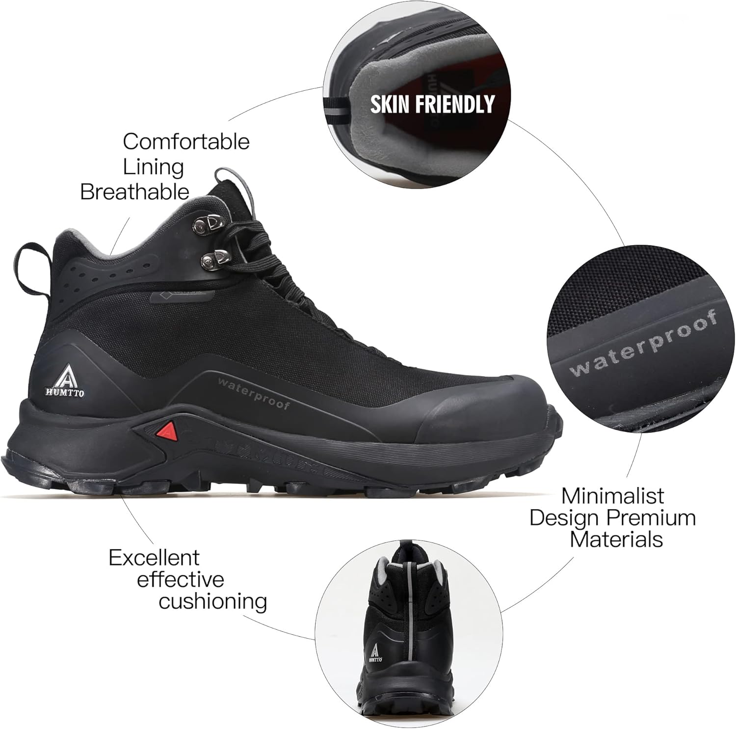 HUMTTO Men's All-Terrain Waterproof Hiking Boots Lightweight Breathable Outdoor Ankle Boots Trekking Hiking Shoes - Image 4