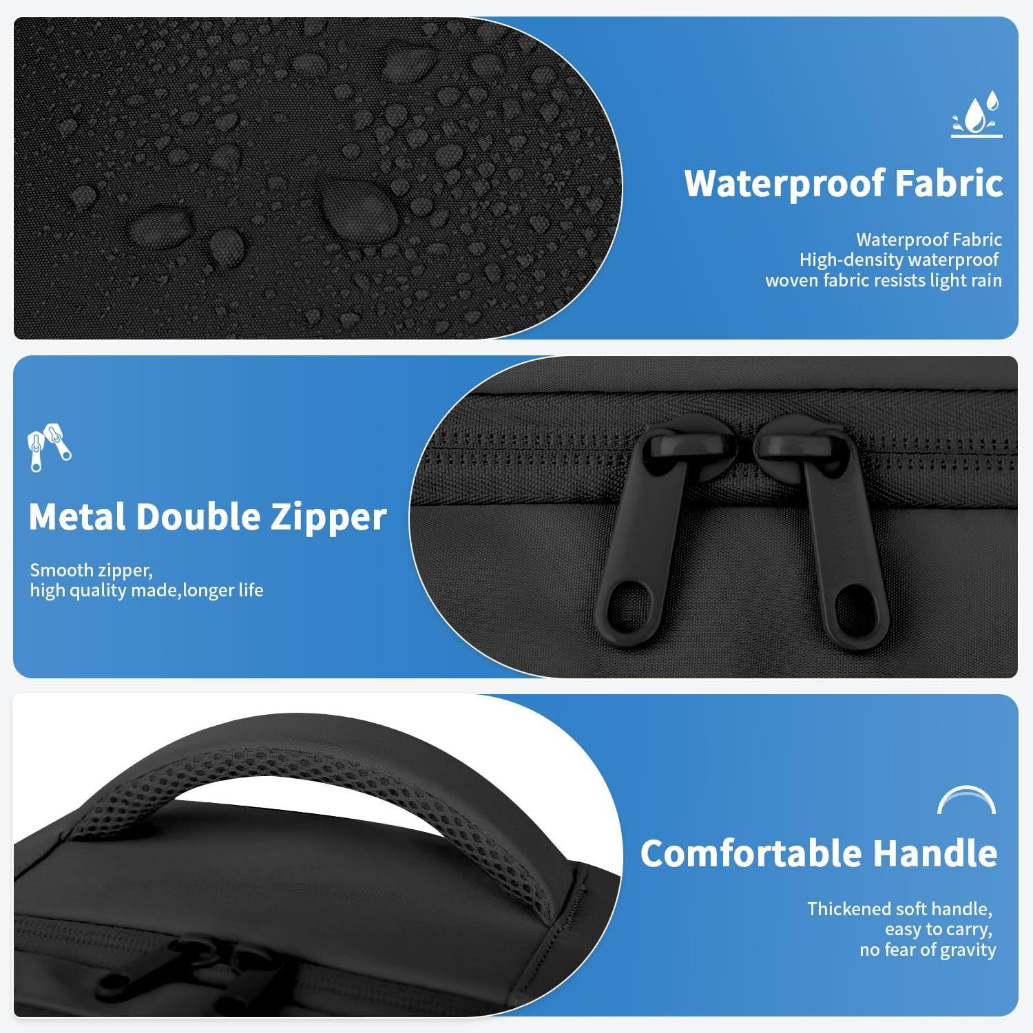 ZOMFELT Travel Backpack for Women Men, Carry on Backpack, TSA 15.6 inch Laptop Backpack Flight Approved, Personal Item Travel Bag Nurse Bag Casual Daypack for Weekender Business Trip, Black - Image 9