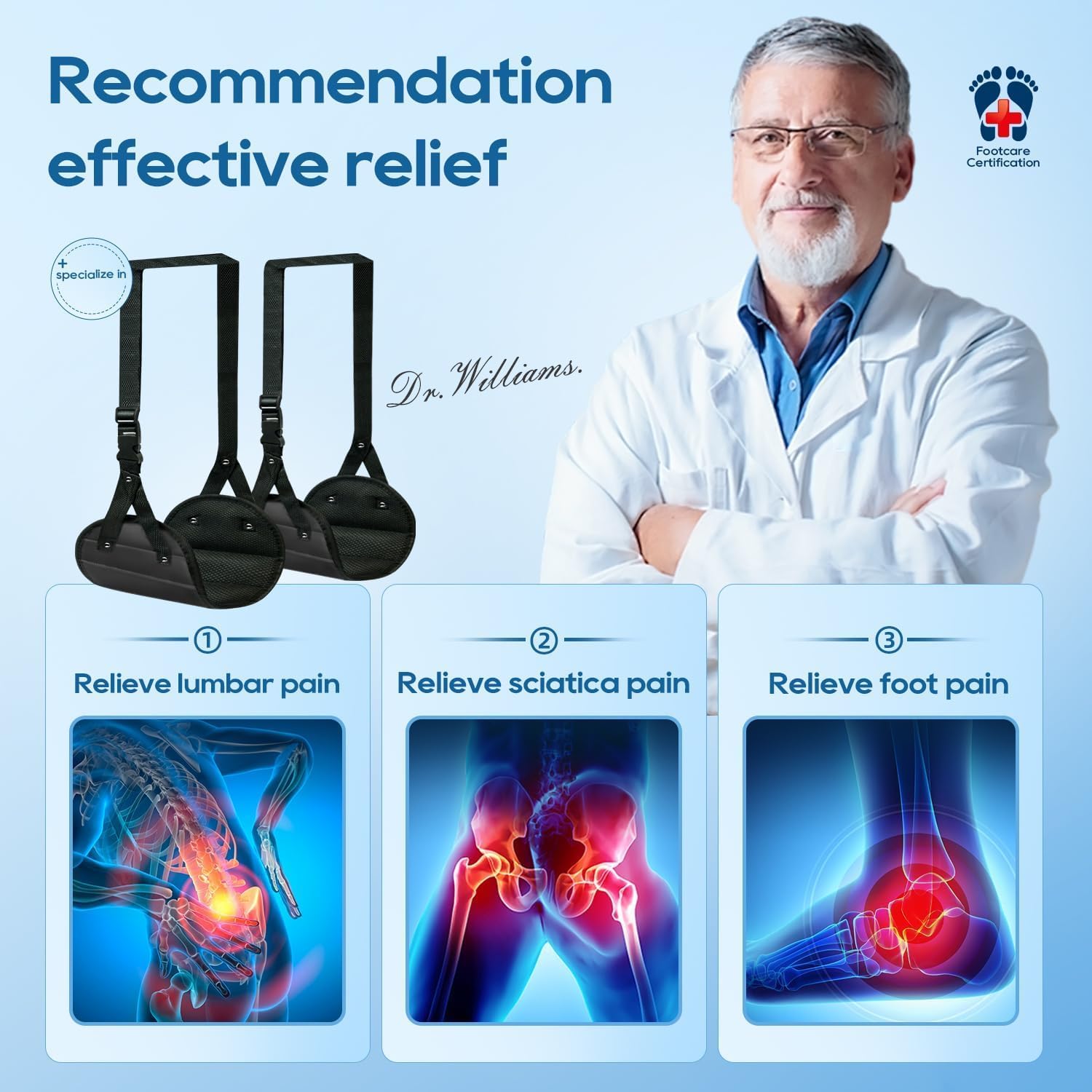 2-Pack Airplane Foot Hammock, Portable Leg Rest with Removable Cushion, Travel Essentials for Women and Men, Ergonomic Support for Car & Home - Image 4