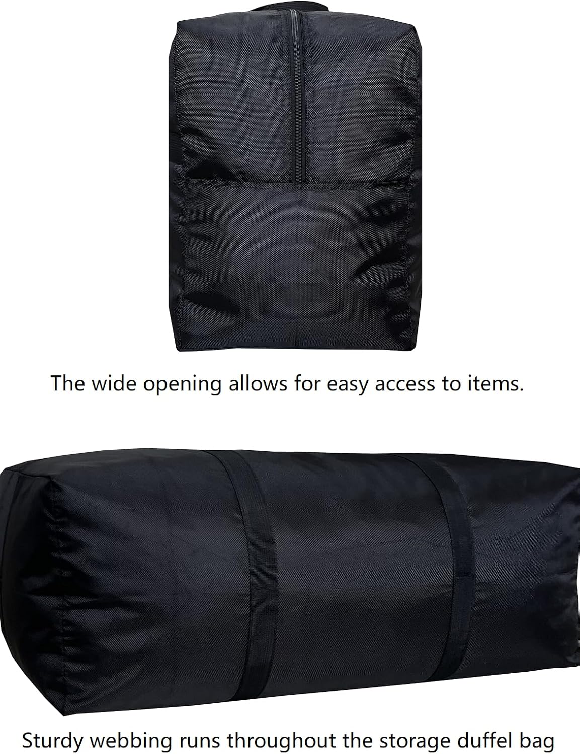 Extra Large Storage Duffle Bag with Zippers and Handles, Big Foldable Duffle Bag for Travel - Image 5
