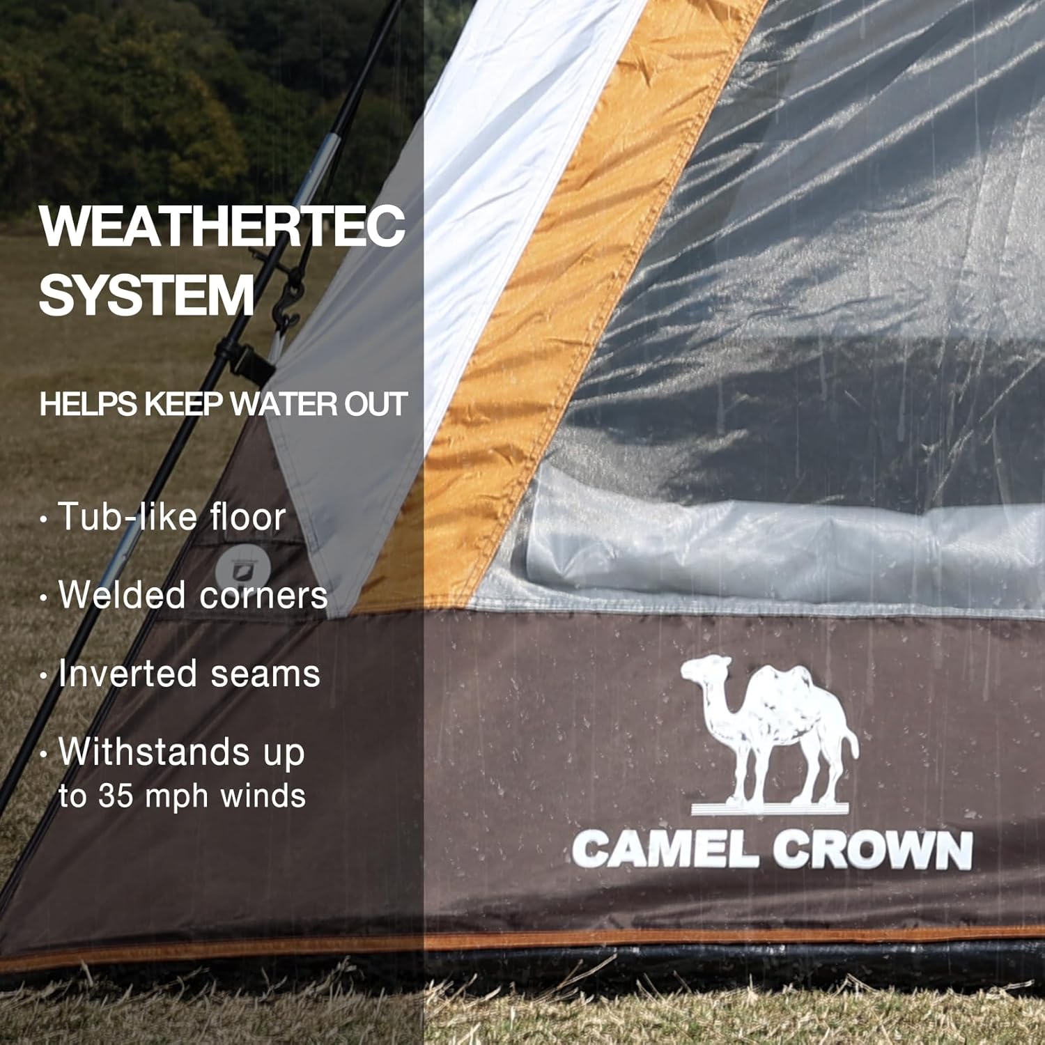 CAMEL CROWN 4/6 Person Tent Waterproof Lightweight Portable Backpacking Tent for Outdoor Camping Hiking - Image 9