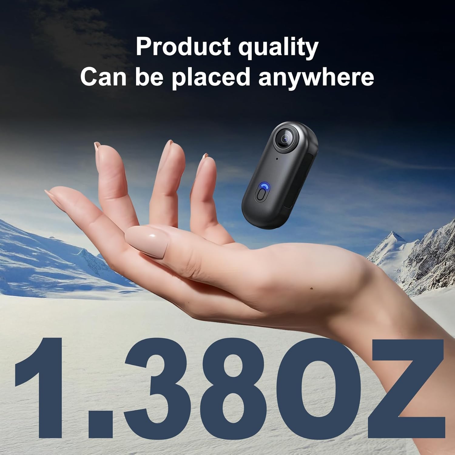 4K Thumb Action Camera | 128G Sports Camera for POV Photoshooting: Waterproof Sports Camera The Size of a Thumb Suitable for Running Cycling Swimming Hiking Adventure Etc (Black) - Image 7