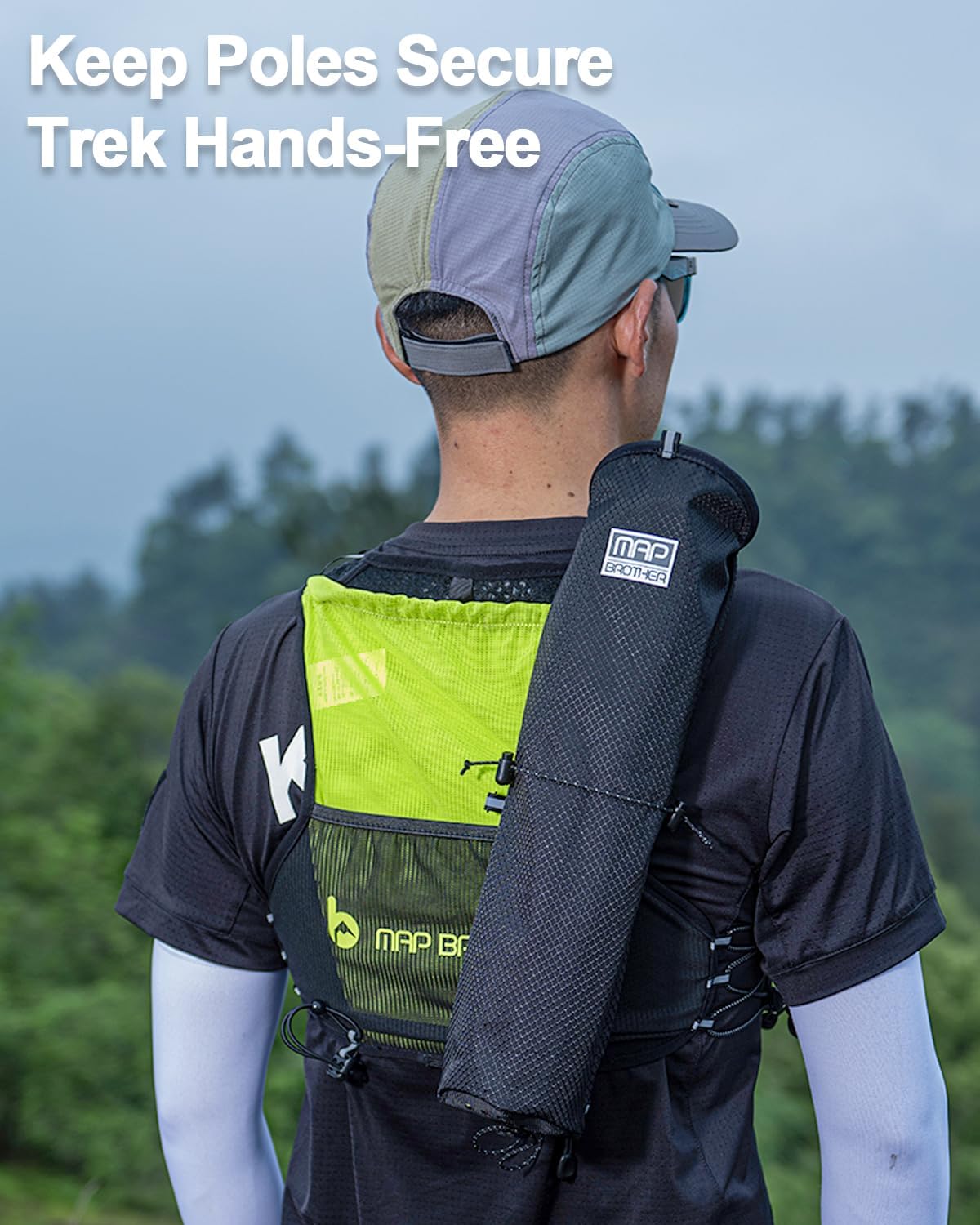 Trekking Poles Carry Bag, Waterproof & Lightweight Hiking Poles Storage Bag, Portable Storage Bag for Trekking Poles, Suitable for Running Hydration Vest & Backpacks - Image 3