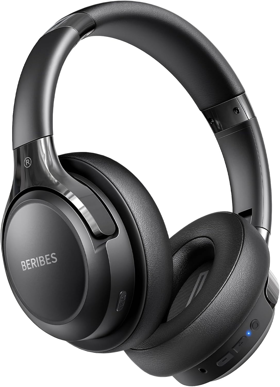 BERIBES Bluetooth Headphones Over Ear, 65H Playtime and 6 EQ Music Modes Wireless Headphones with Microphone, HiFi Stereo Foldable Lightweight Headset, Deep Bass for Home Office Cellphone PC Ect. - Image 2