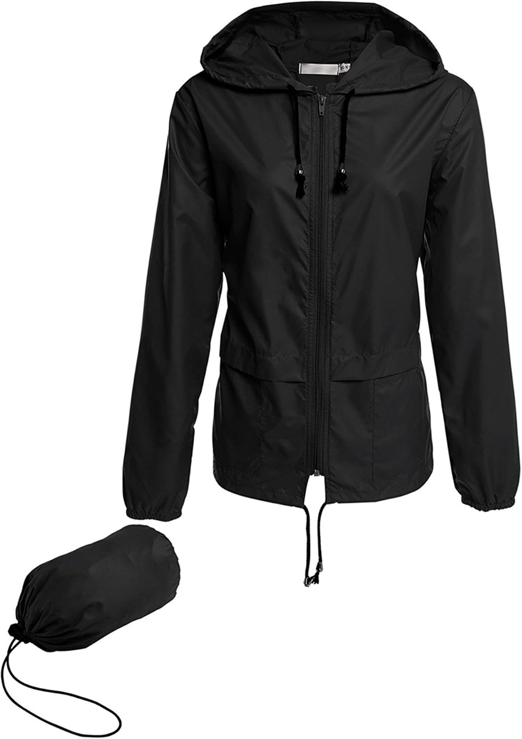 Avoogue Raincoat Women Lightweight Waterproof Rain Jackets Packable Outdoor Hooded Windbreaker - Image 2