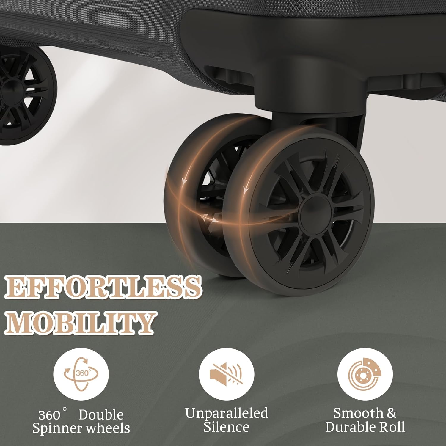 Luggage Sets 5 Piece Suitcases with Wheels, Suitcase Set ABS Hard Case Luggage with Spinner Wheels Durable Travel Luggage - Image 7
