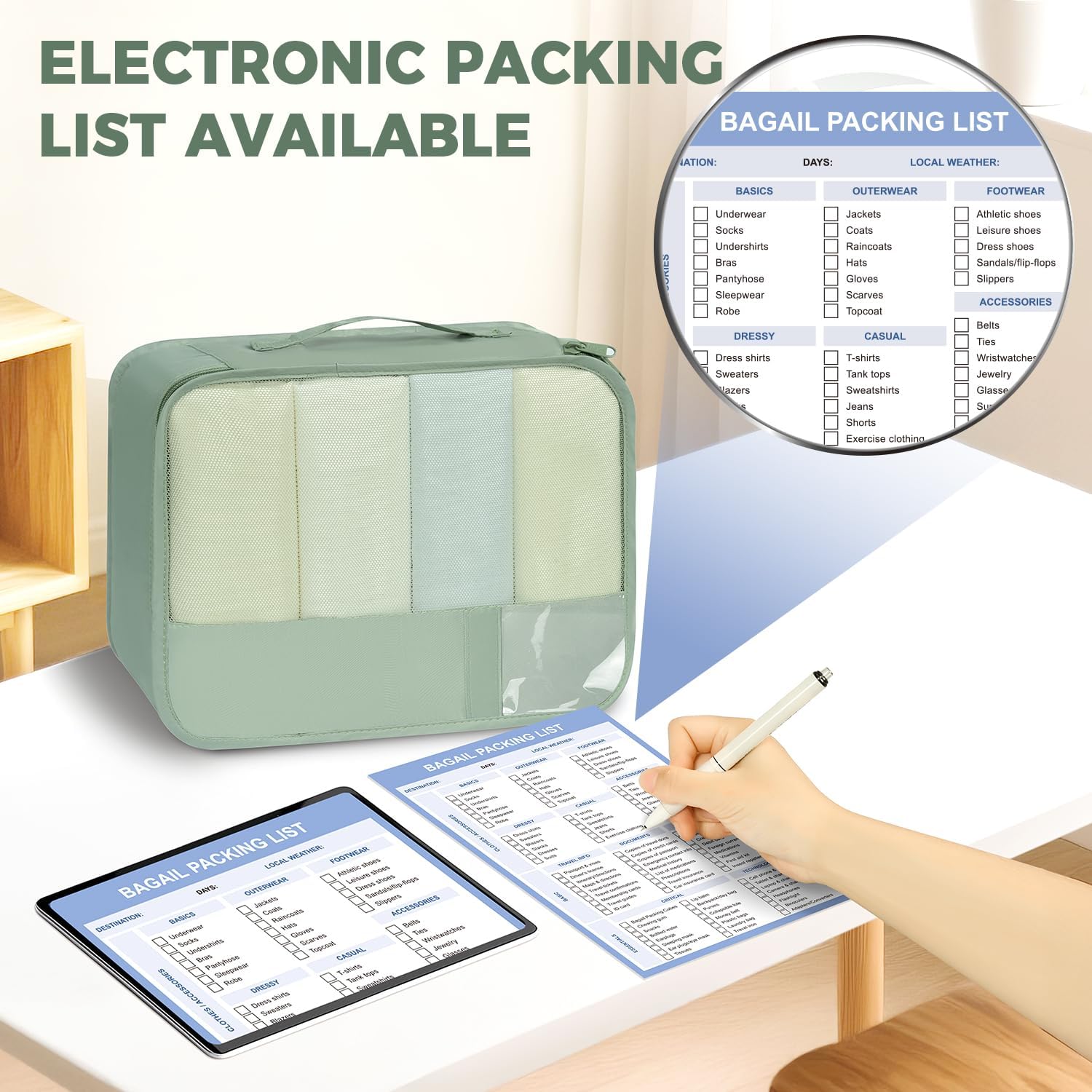 BAGAIL 9 Set Packing Cubes Luggage Packing Organizers for Travel Accessories - Image 4