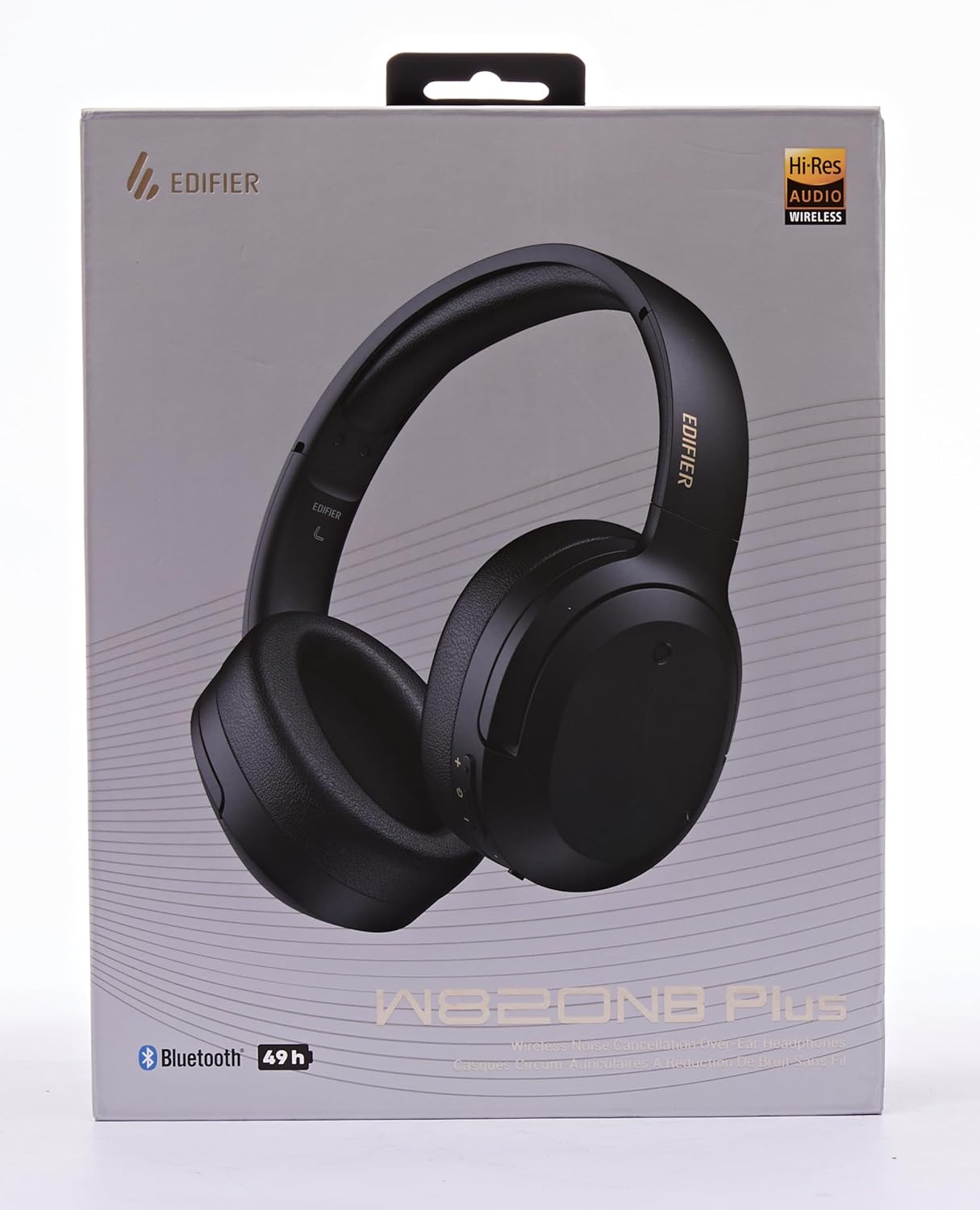 Edifier W820NB Plus Hybrid Active Noise Cancelling Headphones - LDAC Codec - Hi-Res Audio Wireless & Wired - Fast Charge - 49H Playtime - Over Ear Bluetooth V5.2 Headphones- Black - Image 11