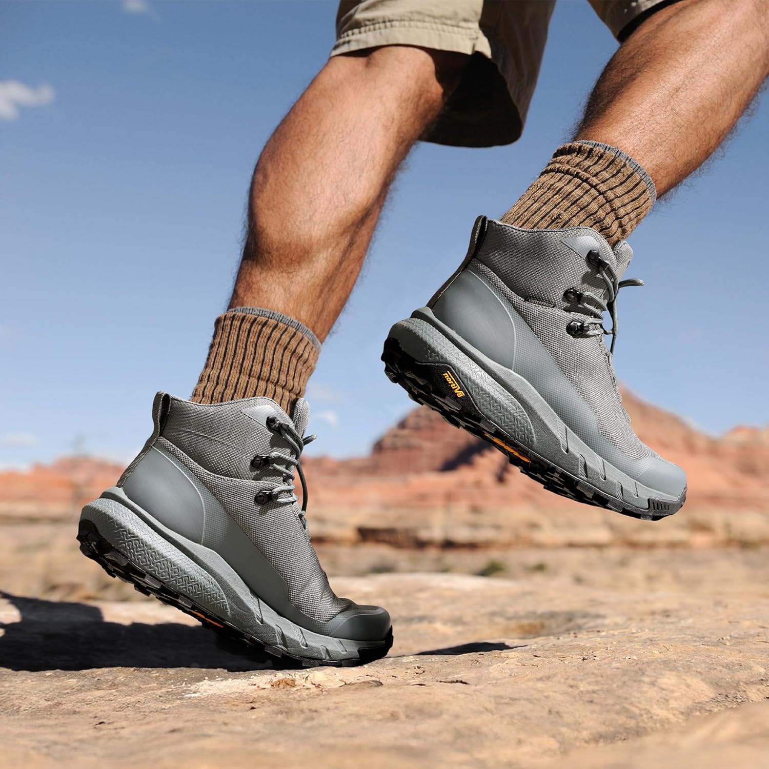 NORTIV 8 Men's Mid Waterproof Hiking Boots Outdoor Lightweight Breathable Trekking Camping Mountaineering Shoes HydroTrek - Image 8