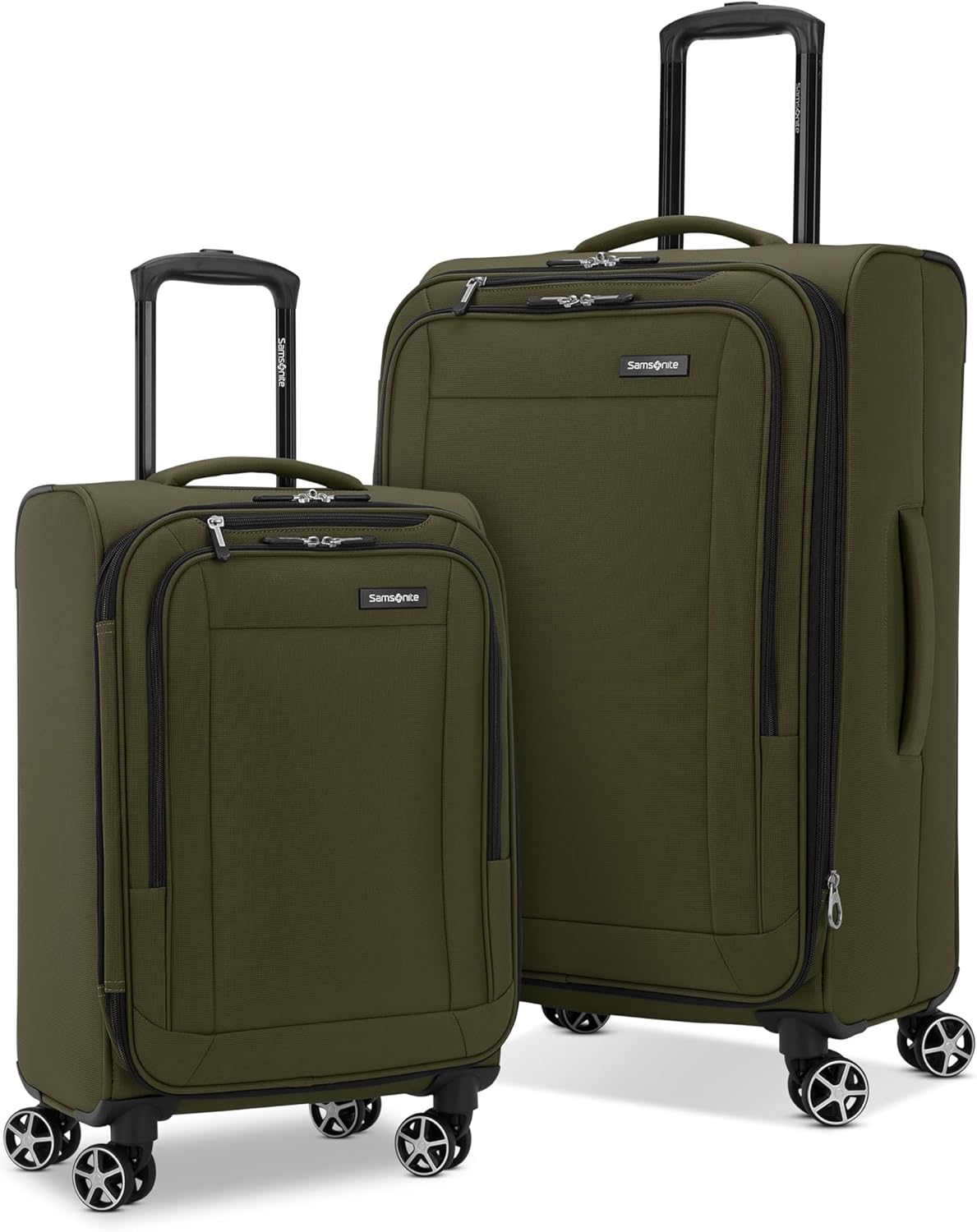 Samsonite Saire LTE Softside Expandable Luggage with Spinner Wheels, Olive Green, 2-Piece Set (Carry-on/Medium) - Image 2