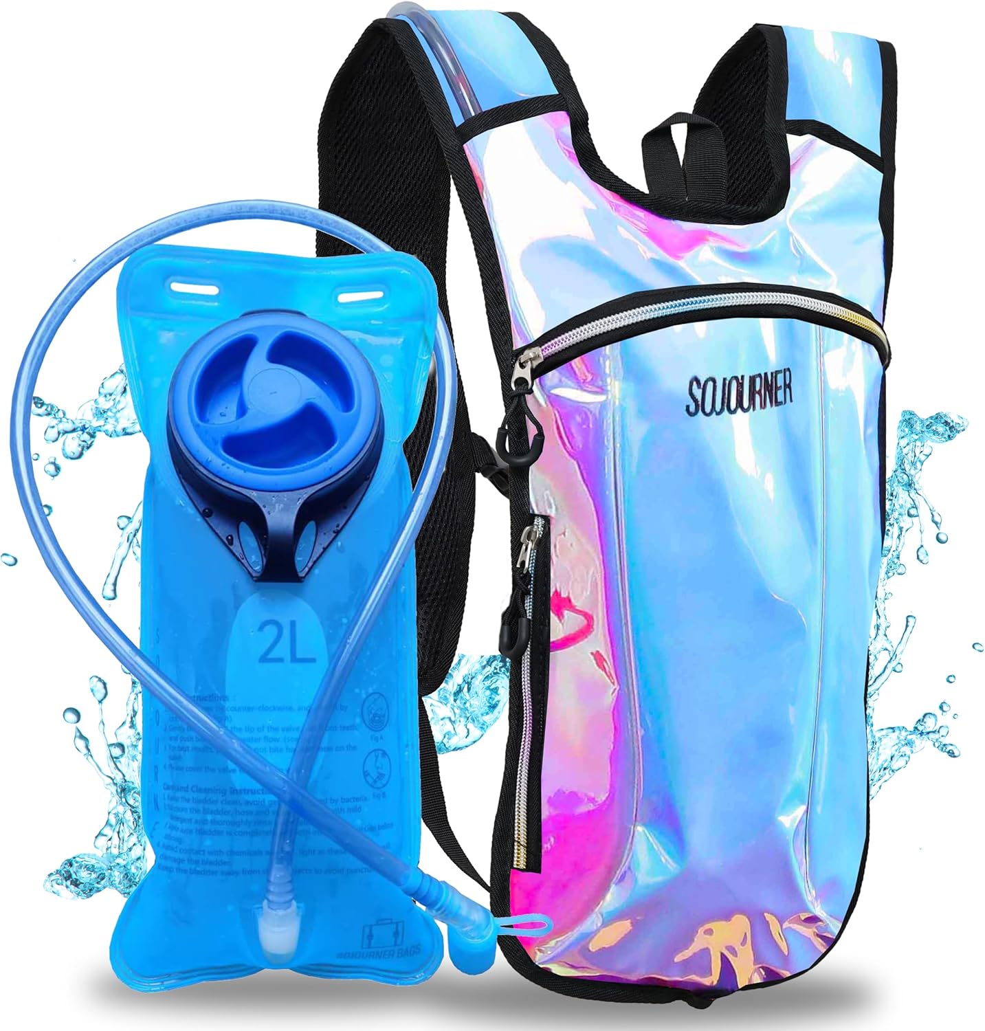 Sojourner Rave Hydration Pack - Hydration Backpack - Hydropack with 2L Bladder - Water Backpack for Festivals, Hiking, Running, Biking and More - Image 2