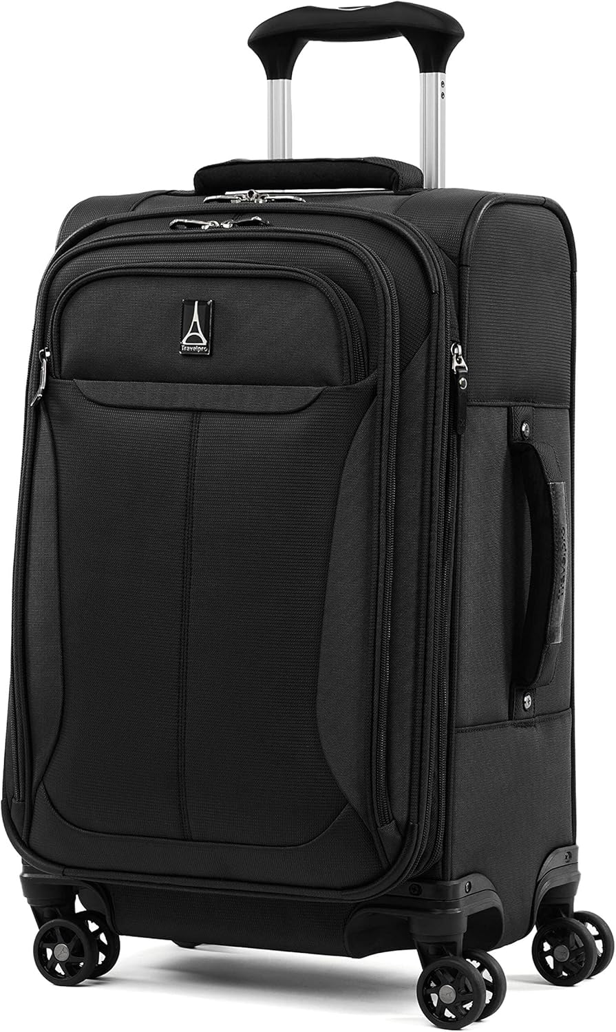 Travelpro Tourlite Softside 21" Expandable Luggage with 4 Spinner Wheels, Lightweight Suitcase, Carry-On, Black - Image 2