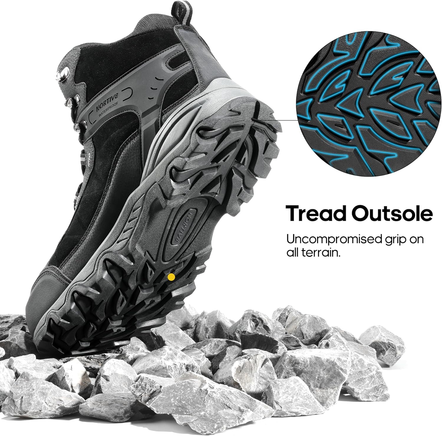 NORTIV 8 Men's Waterproof Hiking Boots Outdoor Mid Trekking Lightweight Mountaineering Shoes Paladin - Image 6