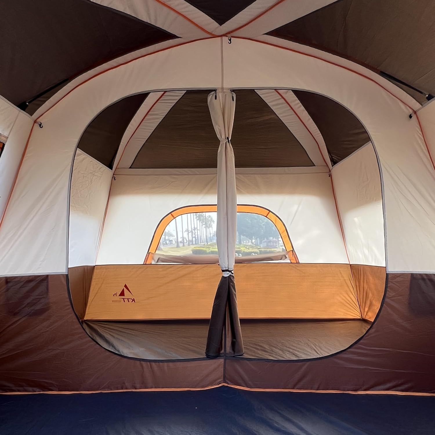 KTT Extra Large Tent 6-10-12-14 Person(A),Family Cabin Tents,2 Rooms,3 Doors and 3 Windows with Mesh,Straight Wall,Waterproof,Double Layer,Big Tent for Outdoor,Picnic,Camping,Family Gathering - Image 9