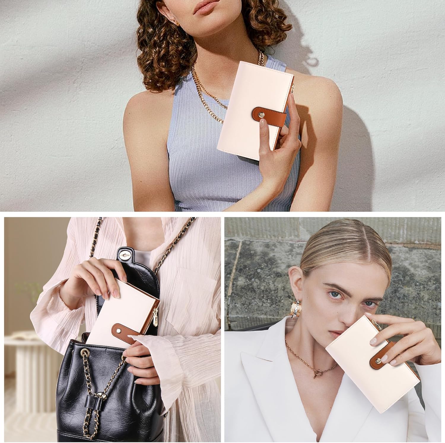 Women's Wallets RFID Blocking Leather Trifold Clutch Wallet Credit Card Holder Ladies Travel Wallet Purse with Pen Holder - Image 7