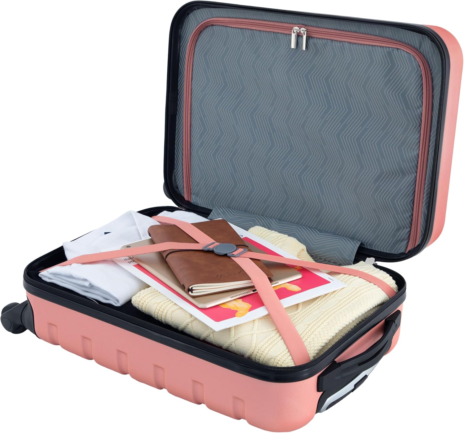 Travelers Club Harper Luggage, Rose Gold, 20-Inch Carry-On - Image 6