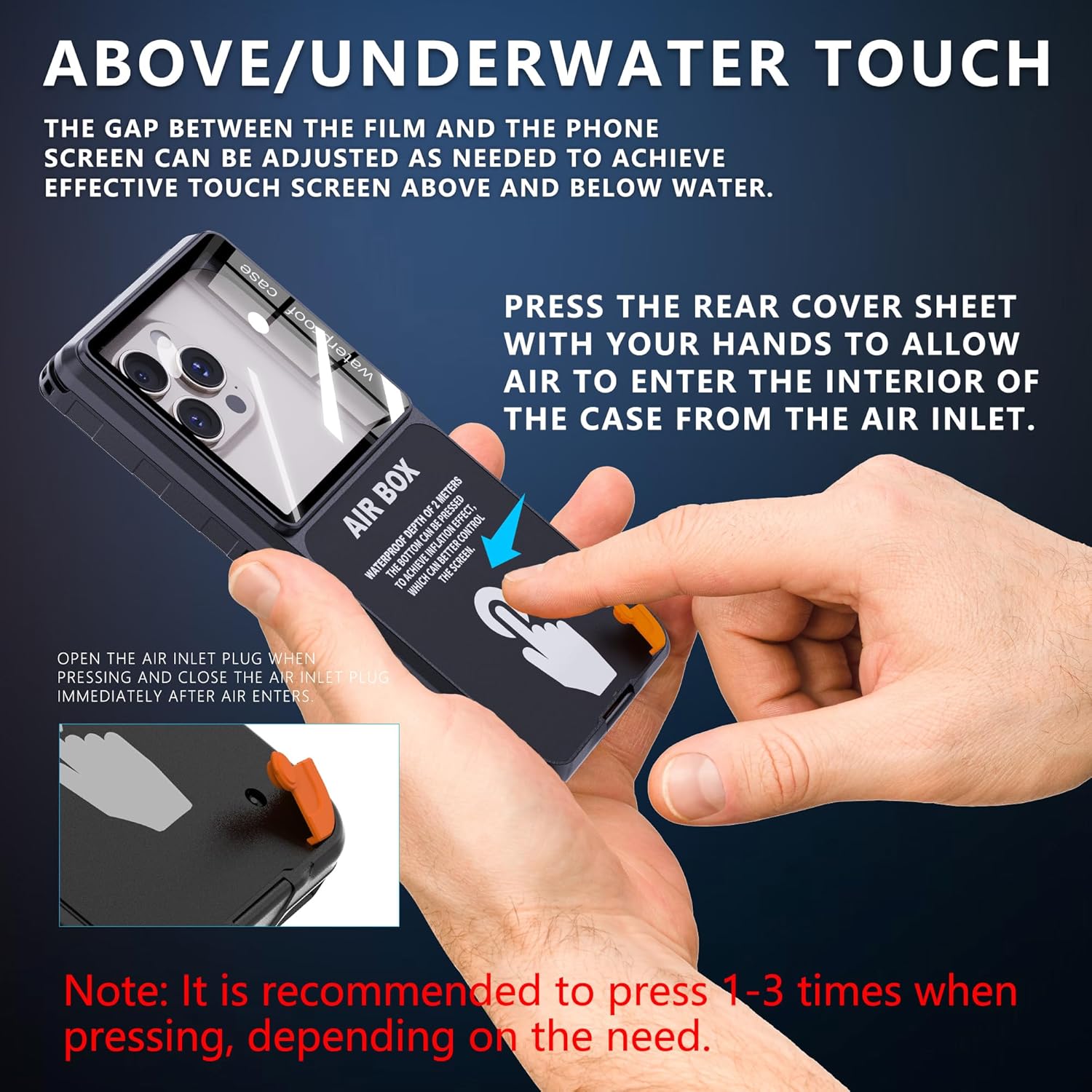 Waterproof Phone Case, Underwater Snorkeling Diving Phone Case for iPhone 17/16/15/14/13 Pro Max, Samsung Galaxy S25/S24/S23 Ultra, Google/Moto Up to 6.9'' (Black) - Image 5