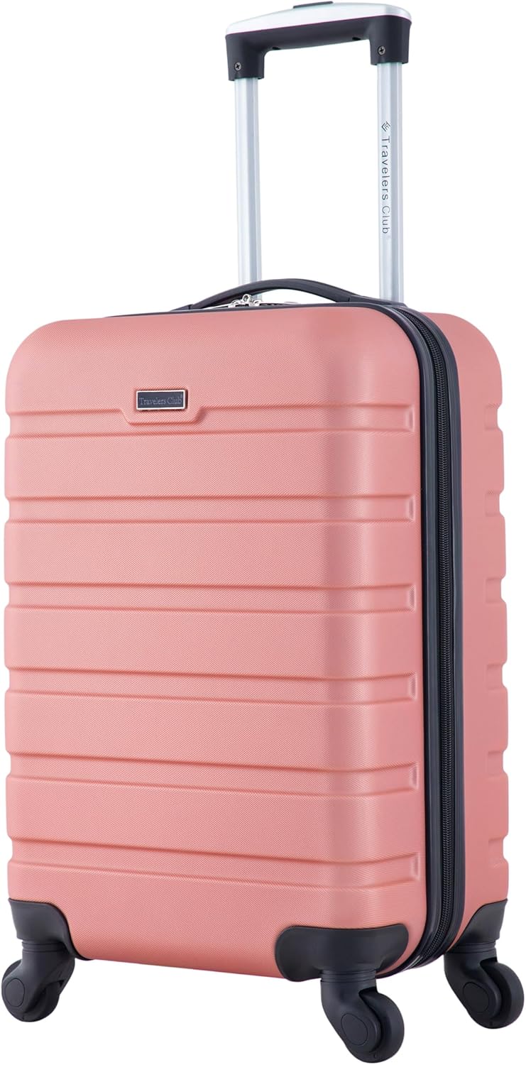 Travelers Club Harper Luggage, Rose Gold, 20-Inch Carry-On - Image 3