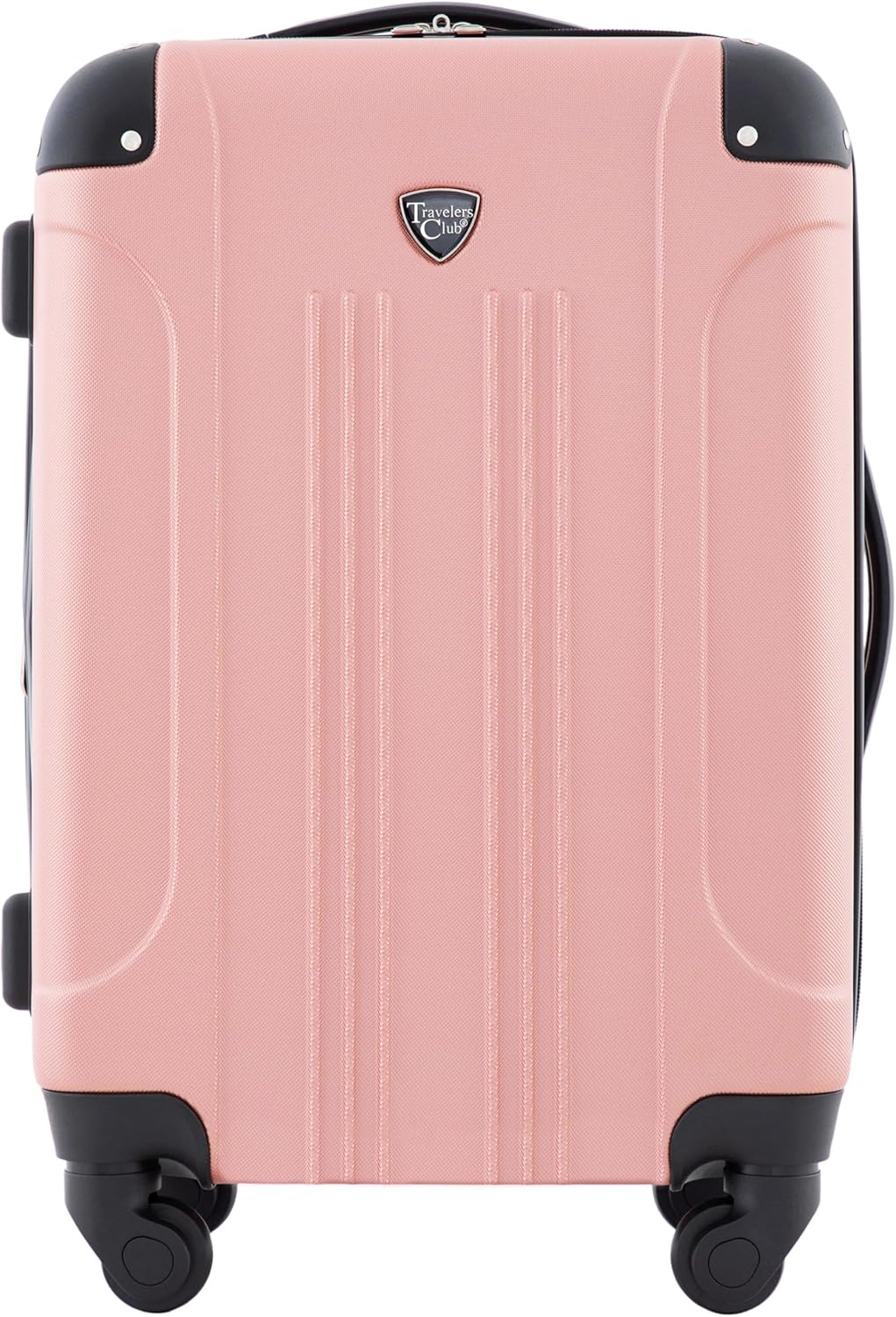 Travelers Club Chicago Hardside Expandable Spinner Luggage, Rose Gold, 20" Carry-On - Image 2