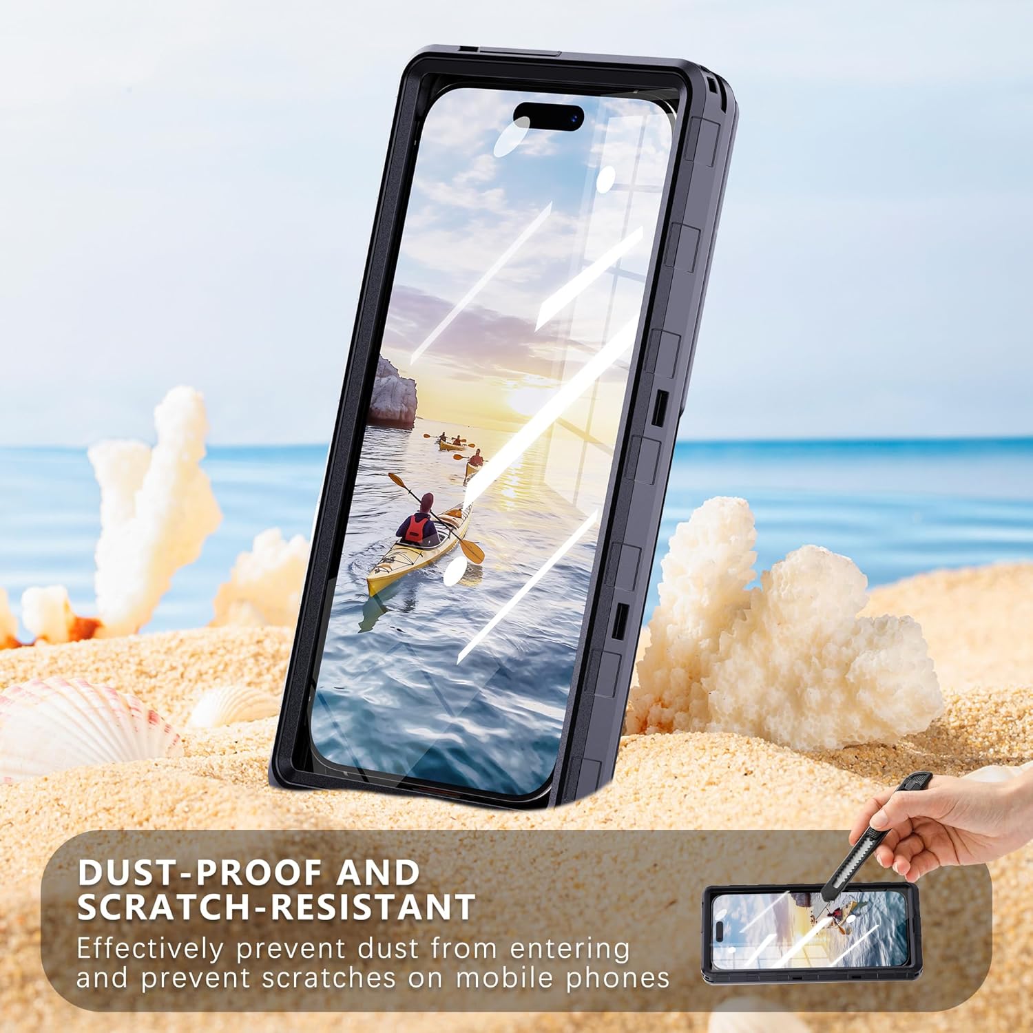 Waterproof Phone Case, Underwater Snorkeling Diving Phone Case for iPhone 17/16/15/14/13 Pro Max, Samsung Galaxy S25/S24/S23 Ultra, Google/Moto Up to 6.9'' (Black) - Image 7